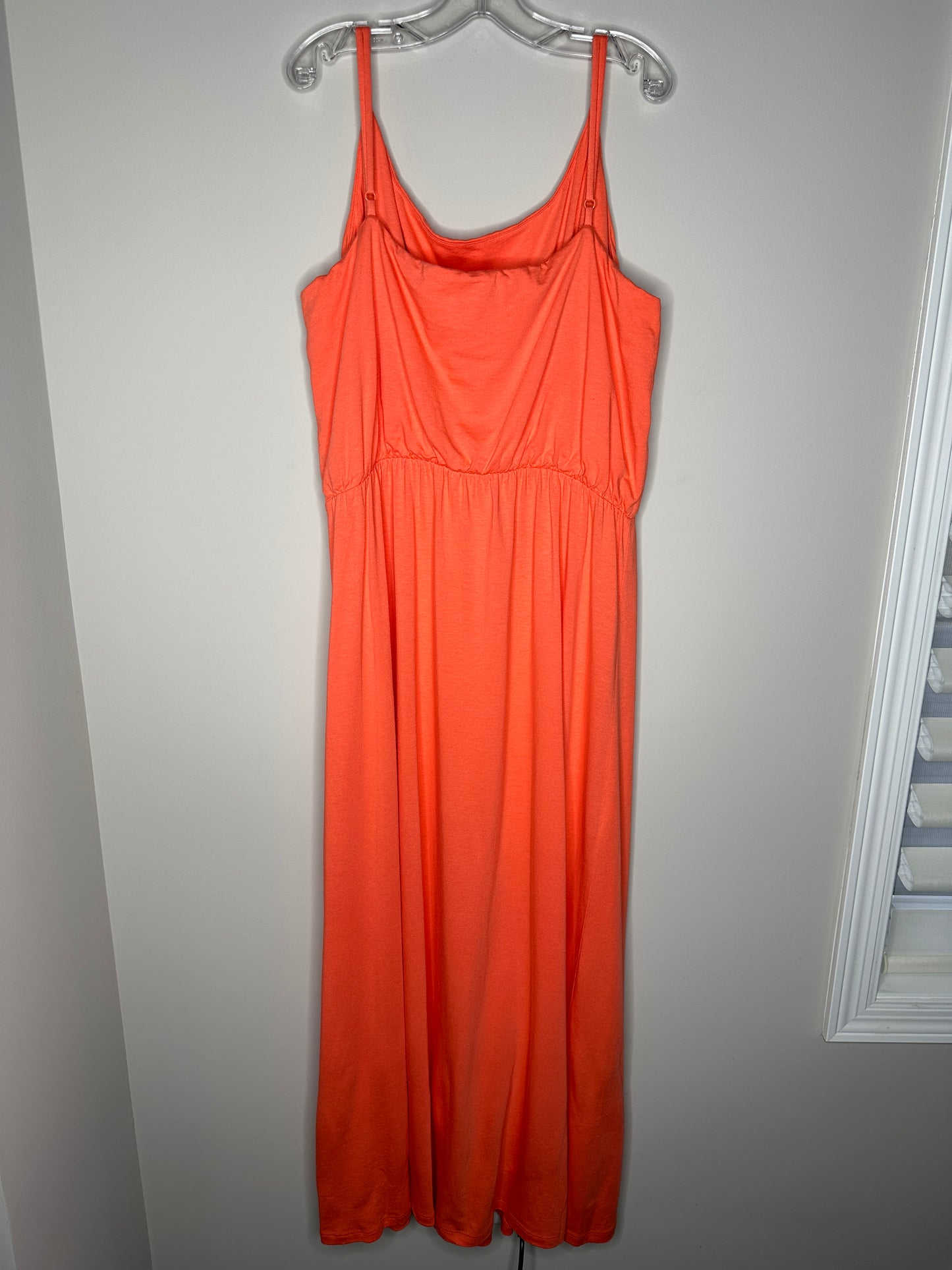 Gap Size XL Orange Salmon Spaghetti Strap Maxi Dress Sundress