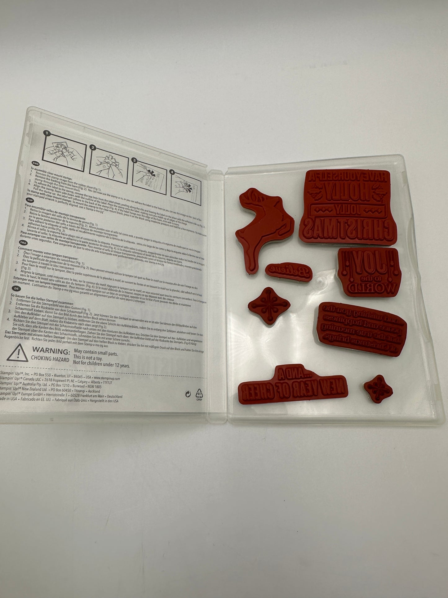 Stampin' Up! Jolly Christmas Cling Stamp Set, retired