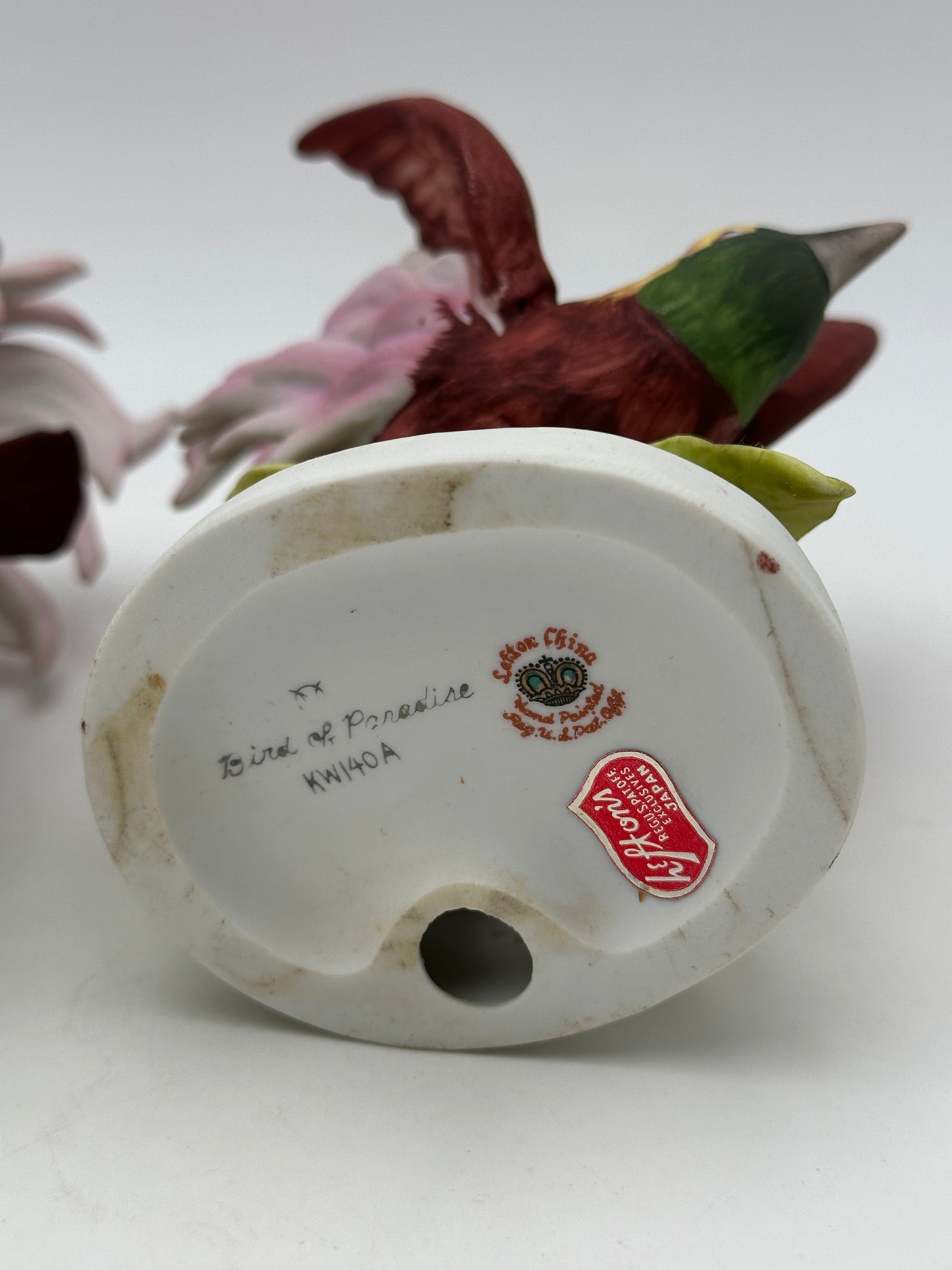 Lefton Hand Painted Vintage Bird of Paradise KW140A, set of 2