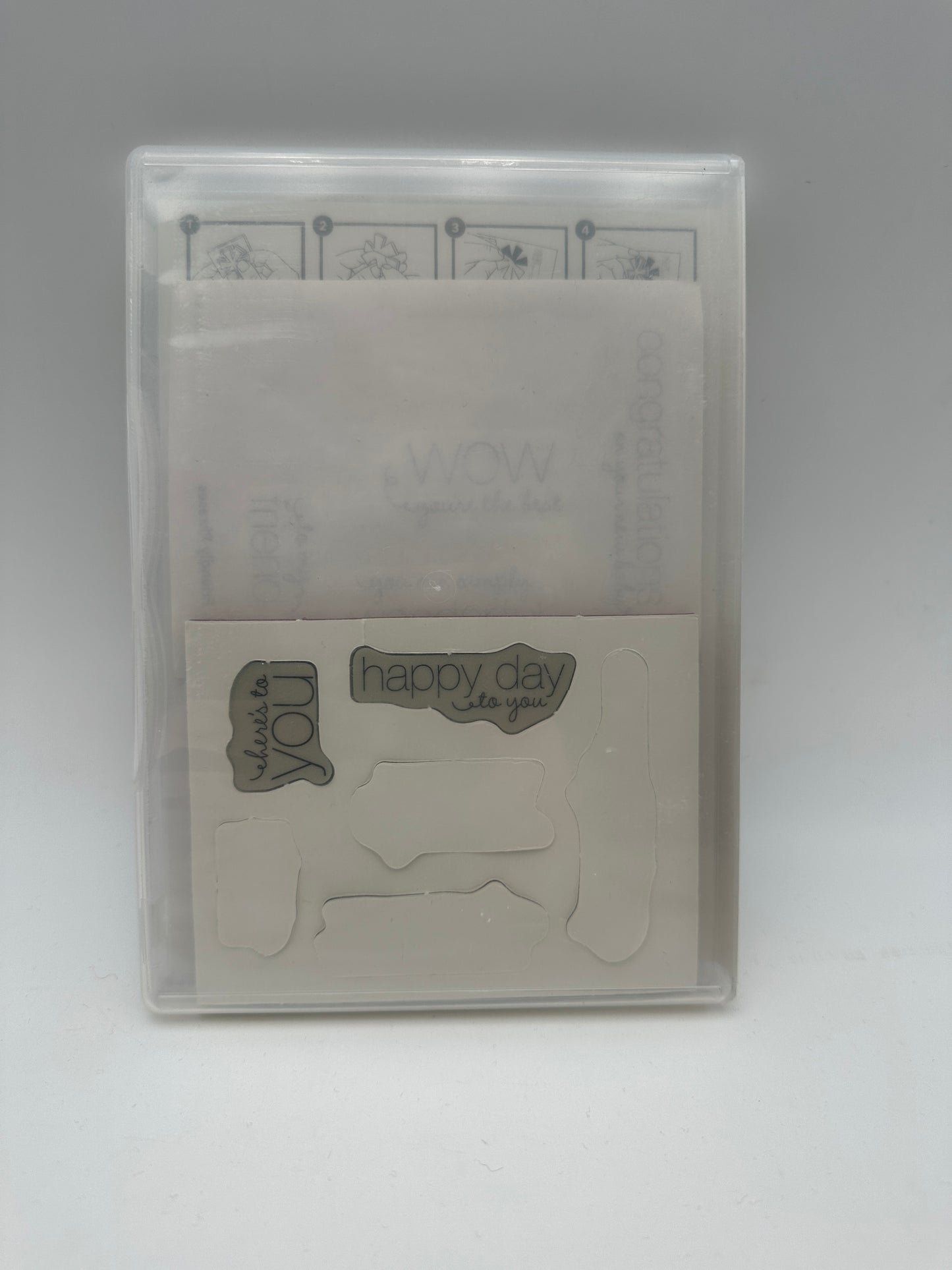 Stampin' Up! Friendly Phrases Cling Stamp Set, retired