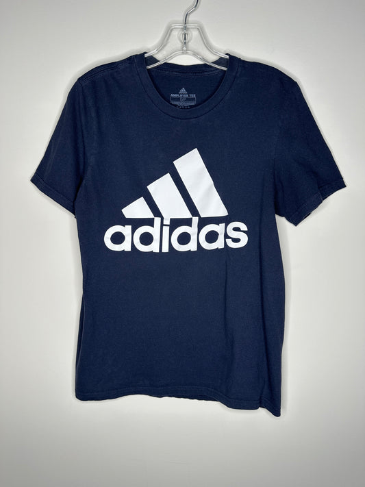 Adidas Men's Size S Navy Blue Amplifier Short Sleeve Logo Tee T-Shirt