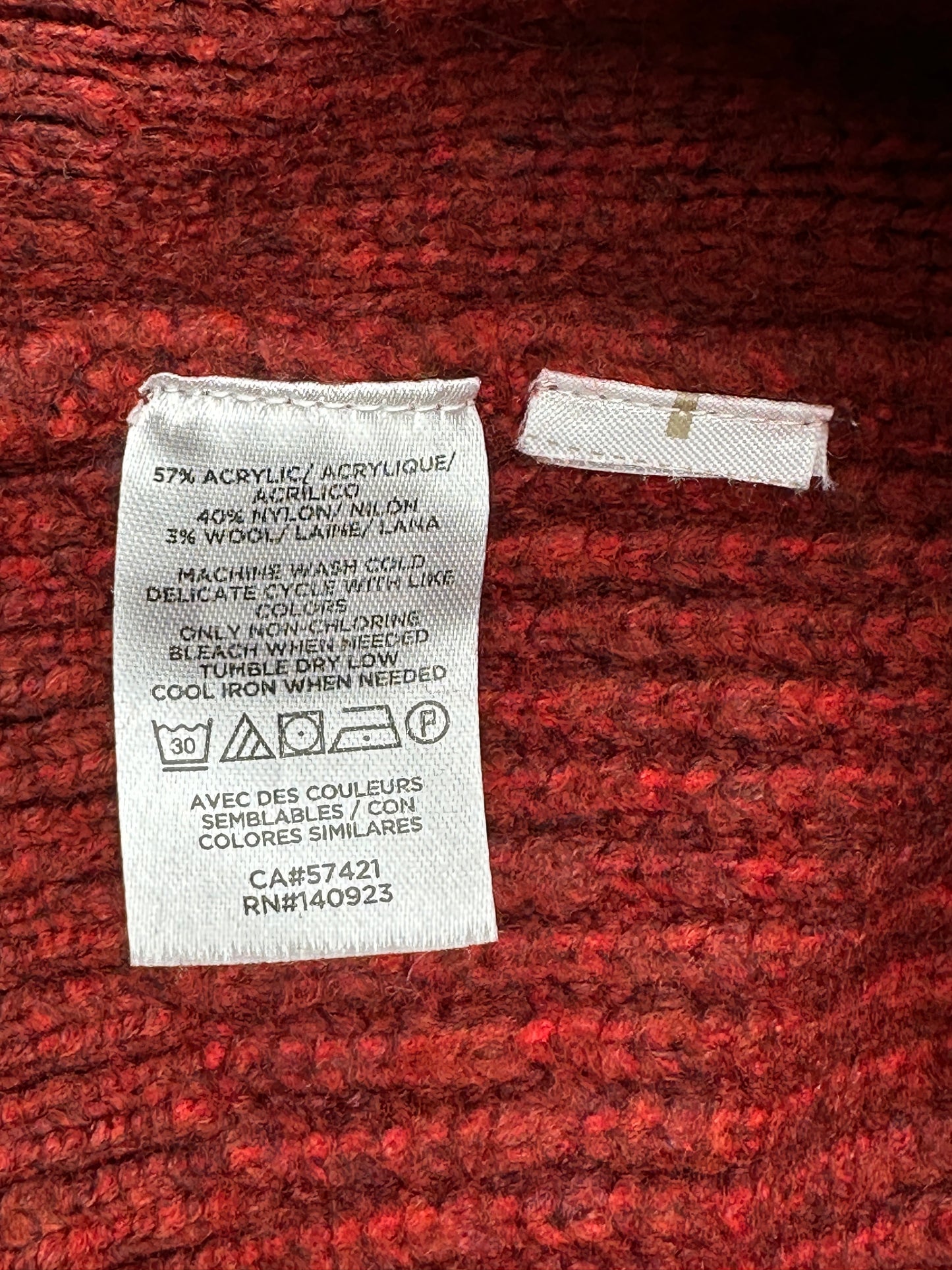 LOFT Petites Size SP Burnt Orange V-Neck Tunic Sweater Dress