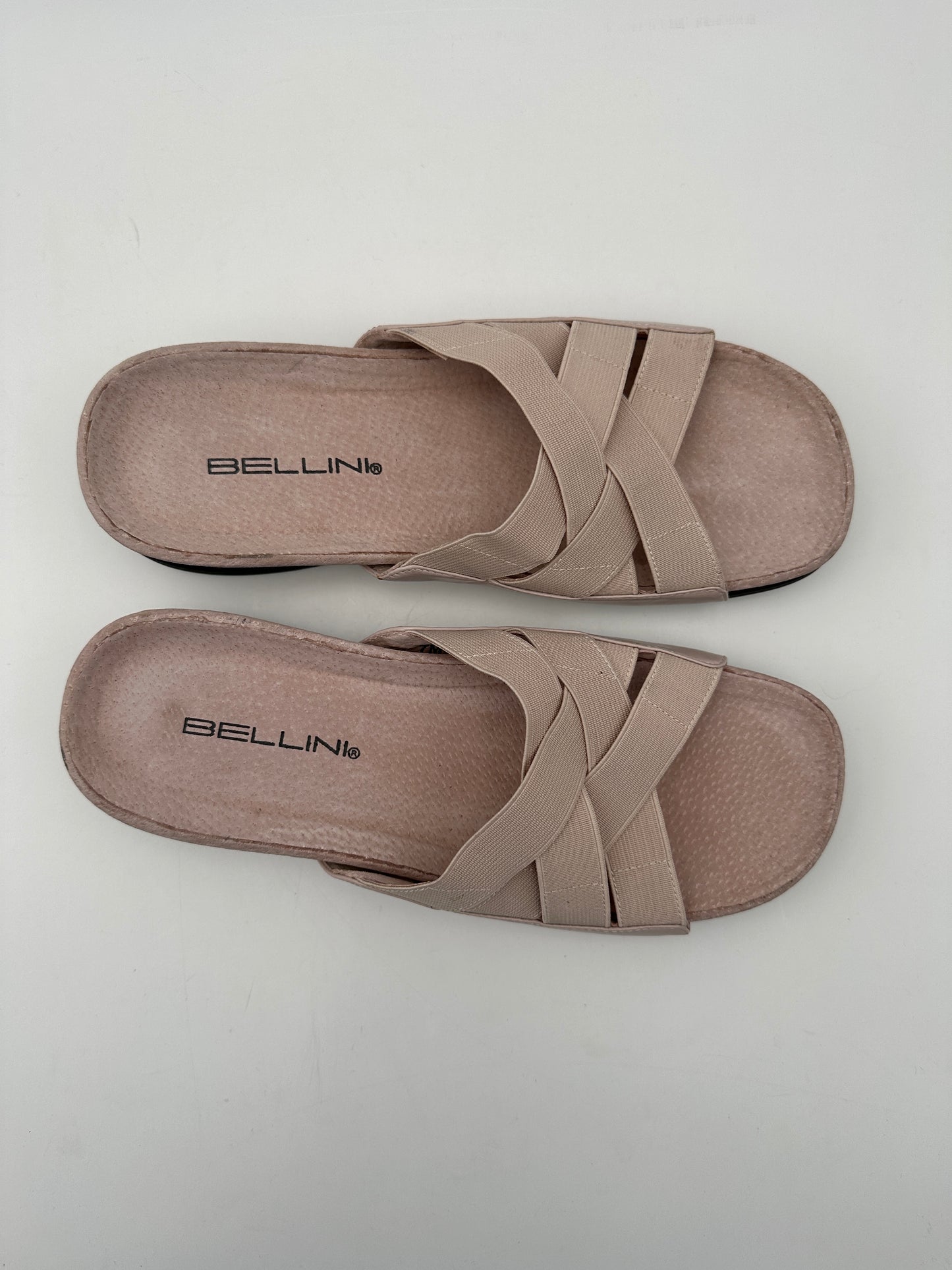 Bellini Size 7M Light Pink "Fabianna" Leather Slip-On Sandals