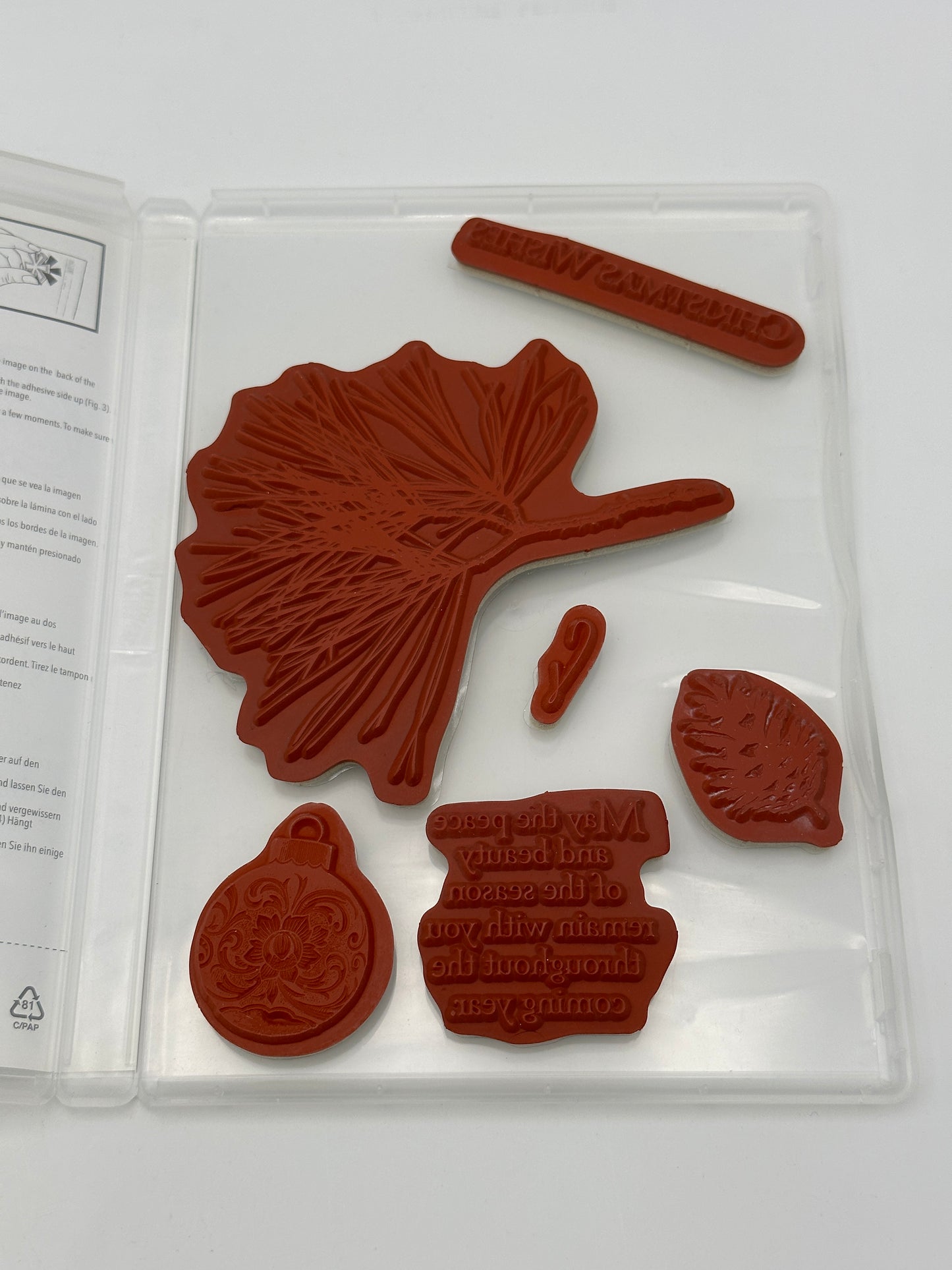 Stampin' Up! Ornamental Pine Cling Stamp Set, retired
