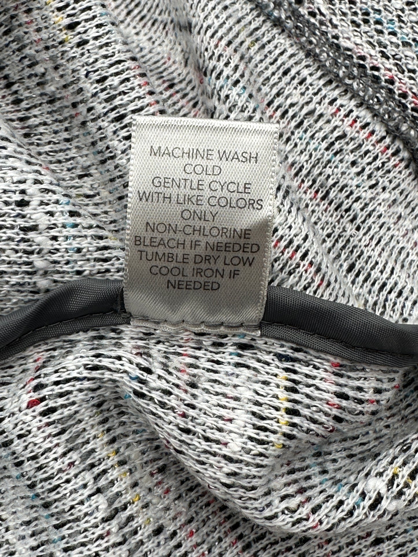 CJ Banks Size 1X White w/Gray Cowl Neck Zip Moto Jacket