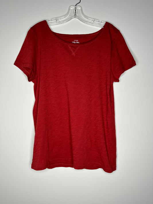 J.Crew Size L Dark Orange Rust Short Sleeve Tee