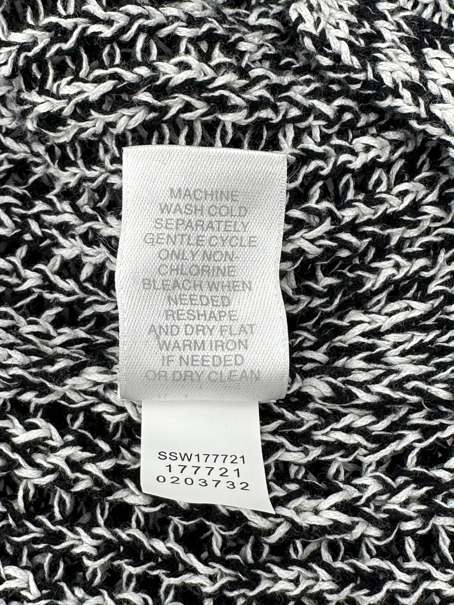 J.Jill Size S Black & White V-Neck Cardigan Sweater (runs large)