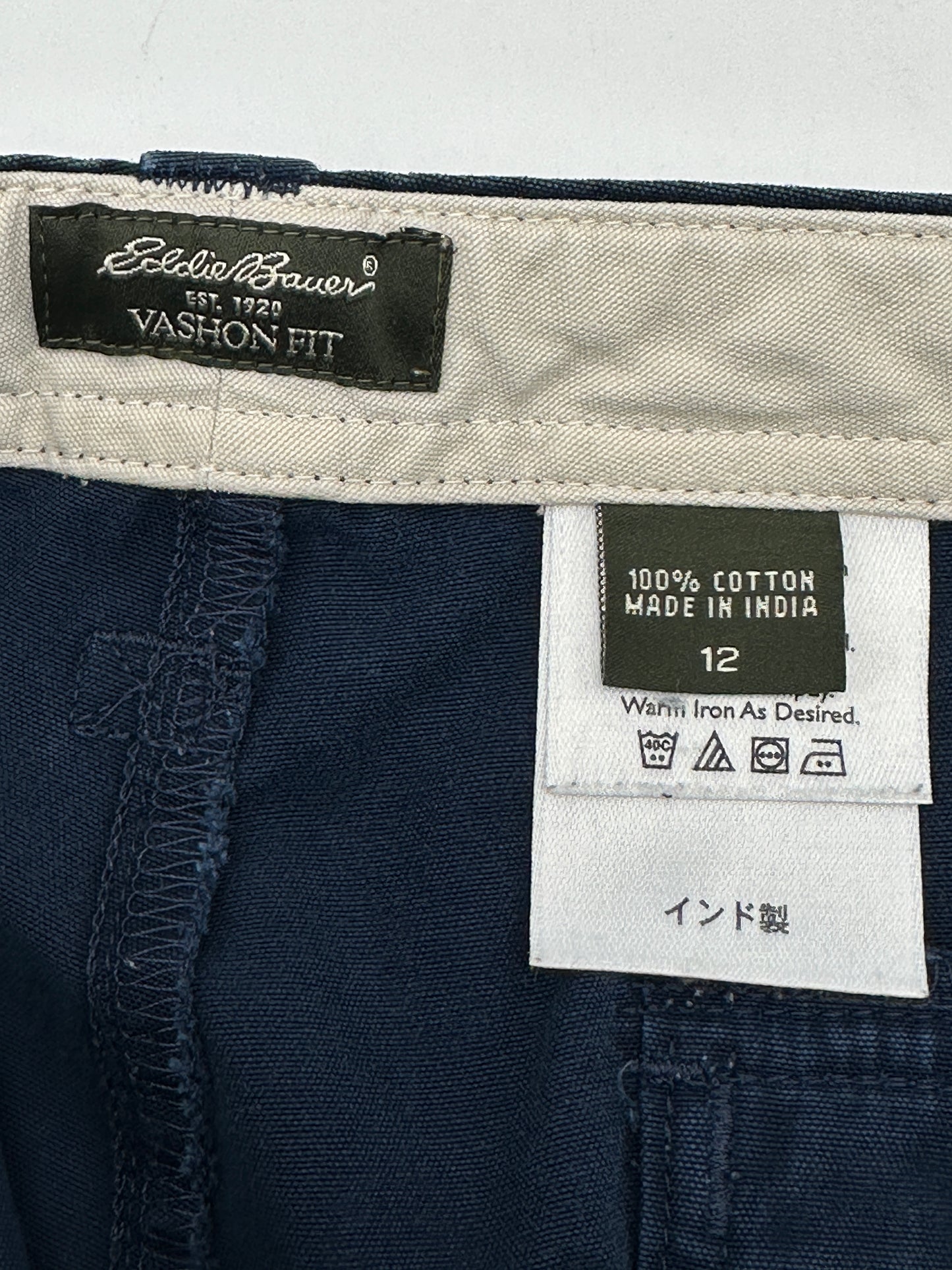 Eddie Bauer Size 12 Navy Blue Vashon Fit Capris Capri Pants