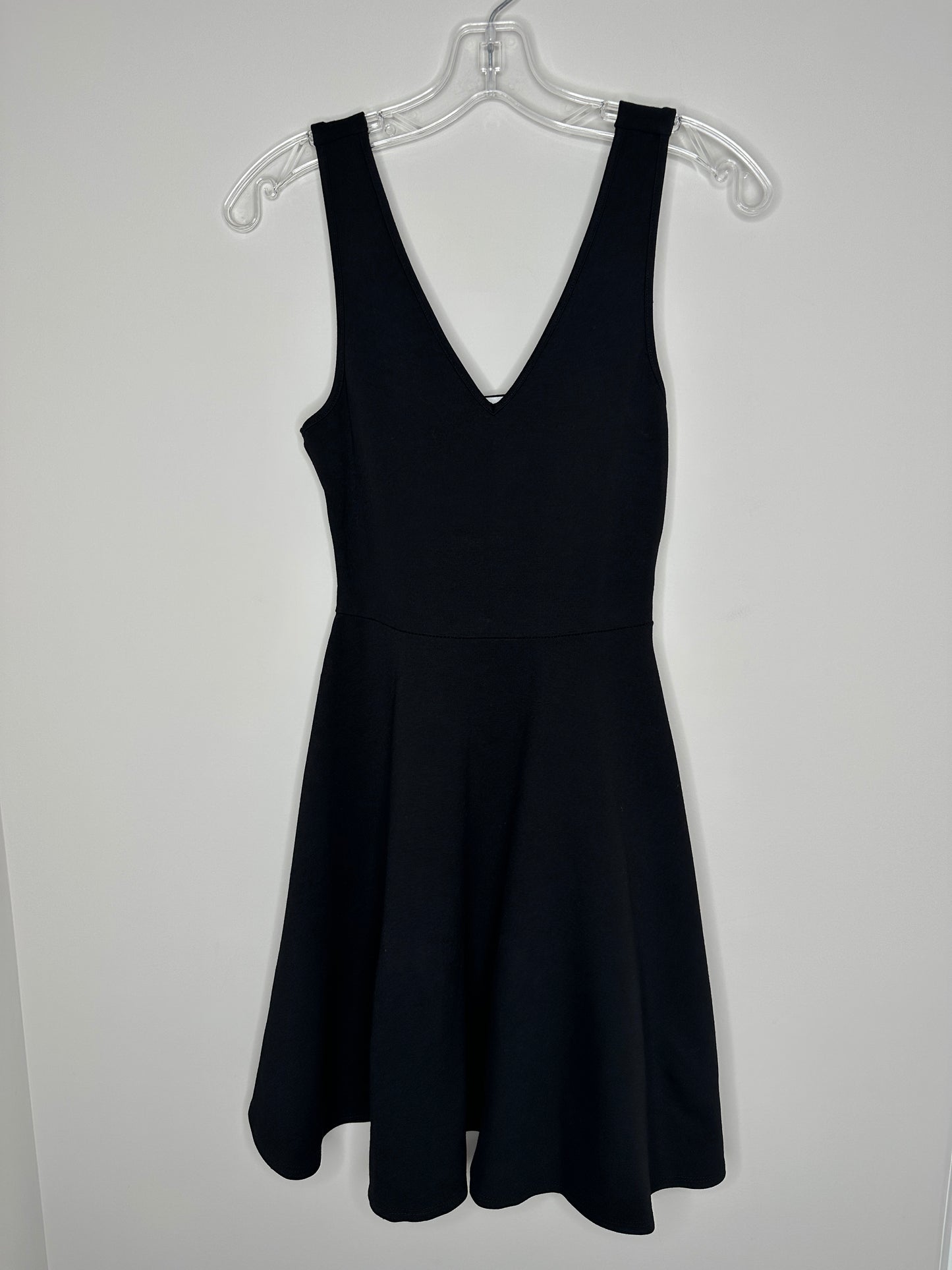 The Vanity Room Size XS Black V-Neck Sleeveless Fit & Flair Dress