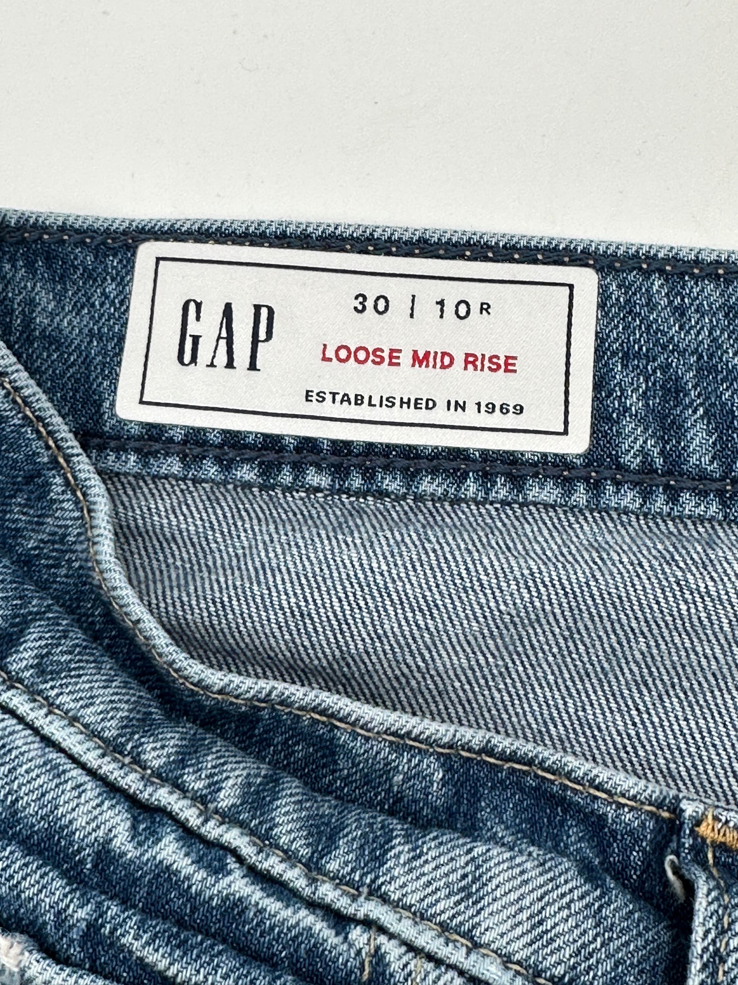 GAP Size 30/10R Blue Medium Wash Loose Mid-Rise Jeans