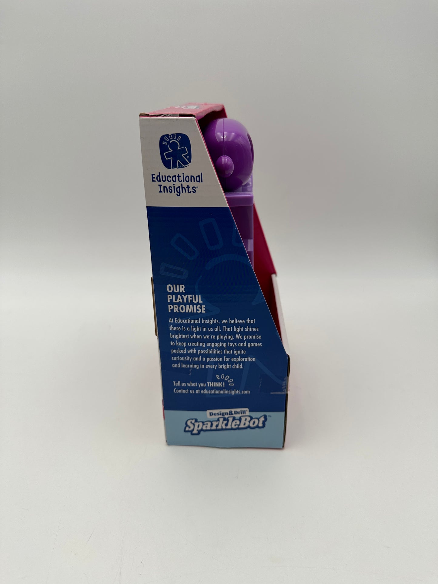 Educational Insights Purple & Pink Design & Drill SparkleBot, new in box