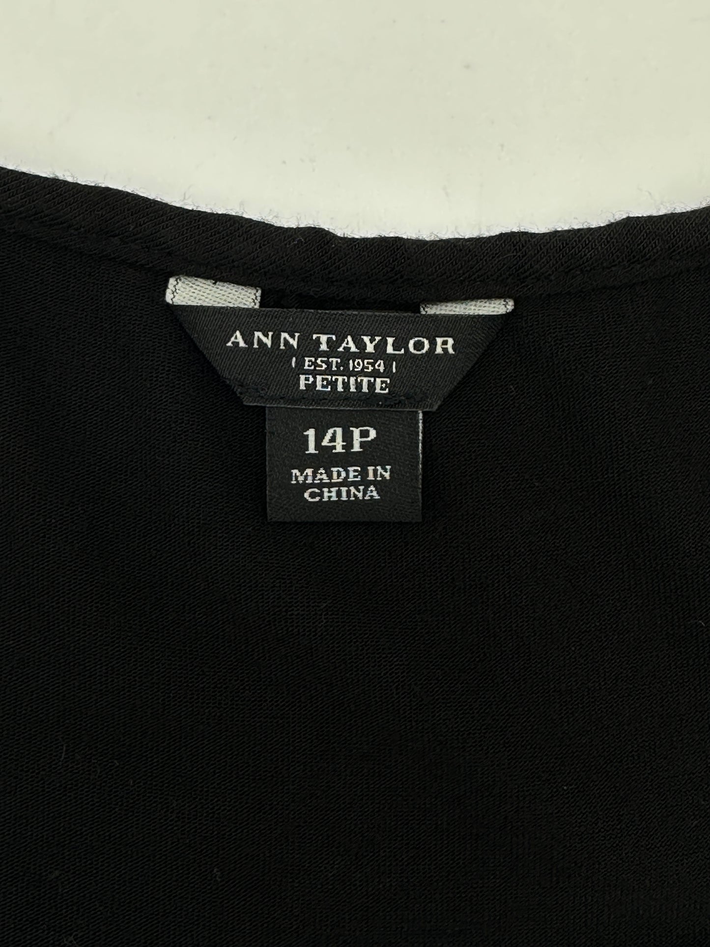 Ann Taylor Size 14P Blue Color Block Sleeveless Tank Dress w/Shark Bite Hem