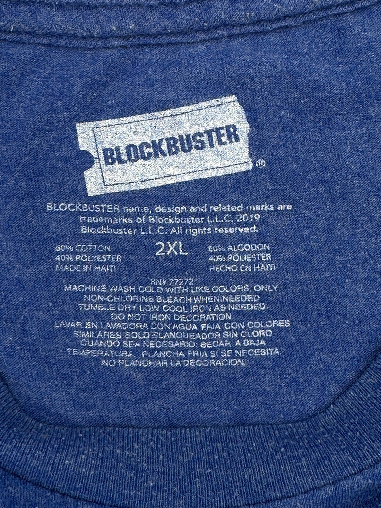 Blockbuster Men's Size XXL Blue Blockbuster T-Shirt