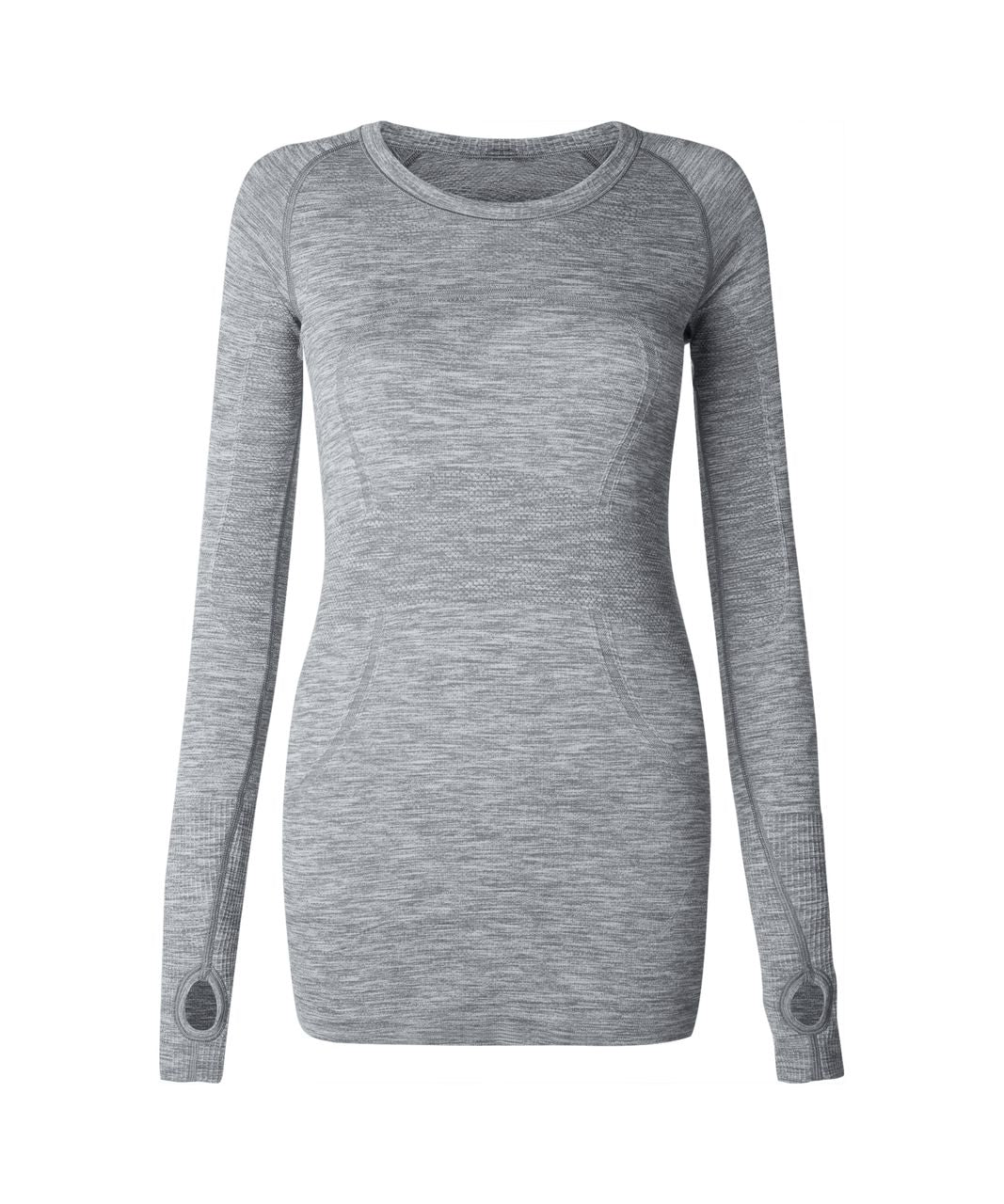 Lululemon Athletica Size 8 Heathered Gray Swiftly Tech Long Sleeve Crew