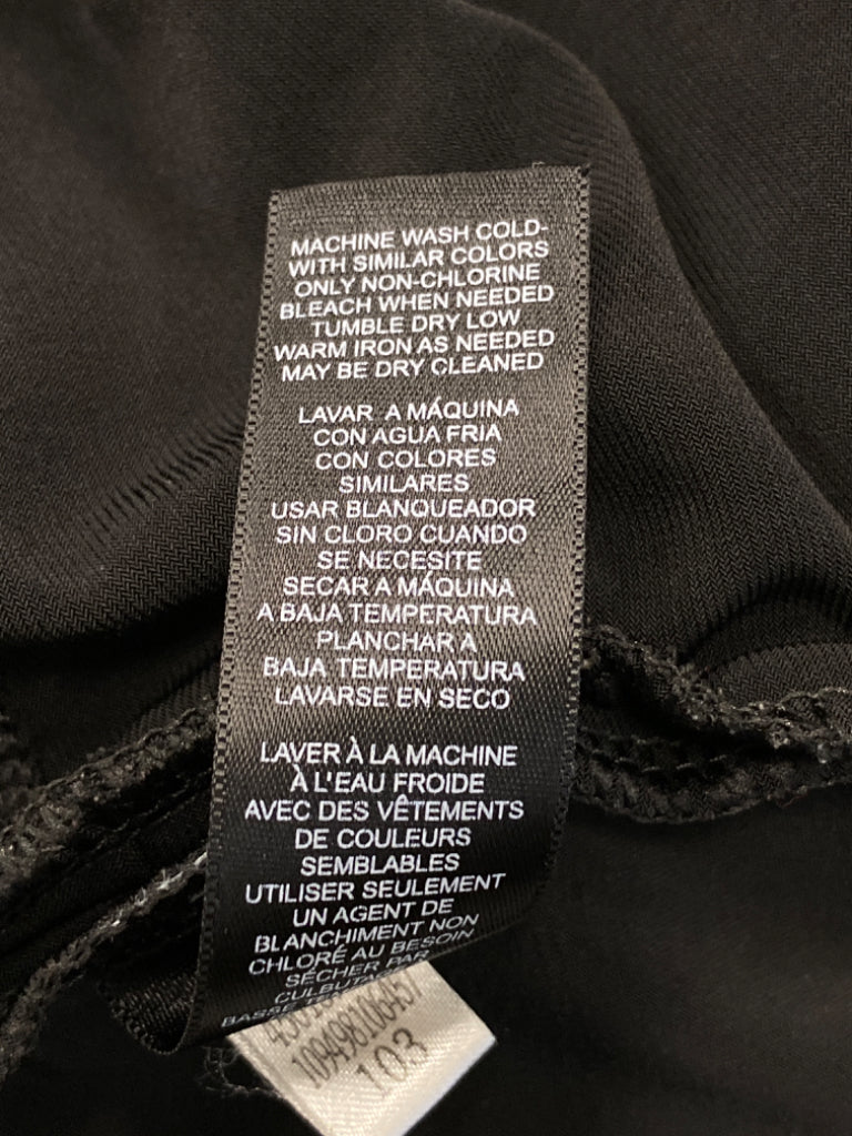 White House Black Market Size S Black Wrap-Look Tiered Top, EUC