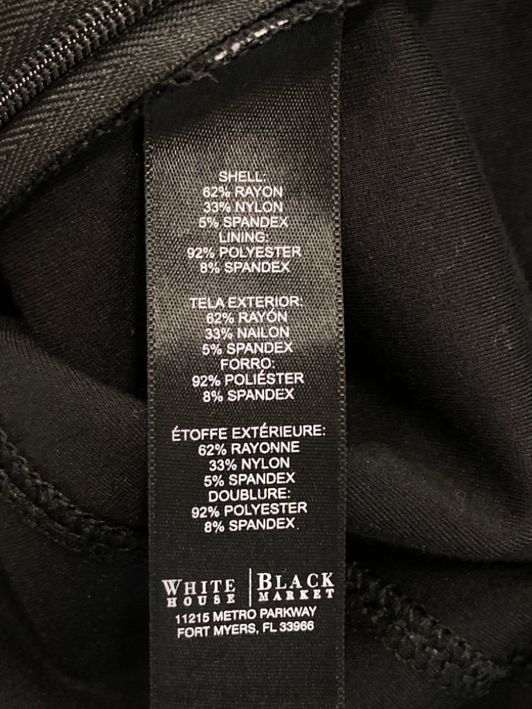 White House Black Market Size 4 Black 3/4 Sleeve Tiered Top, EUC