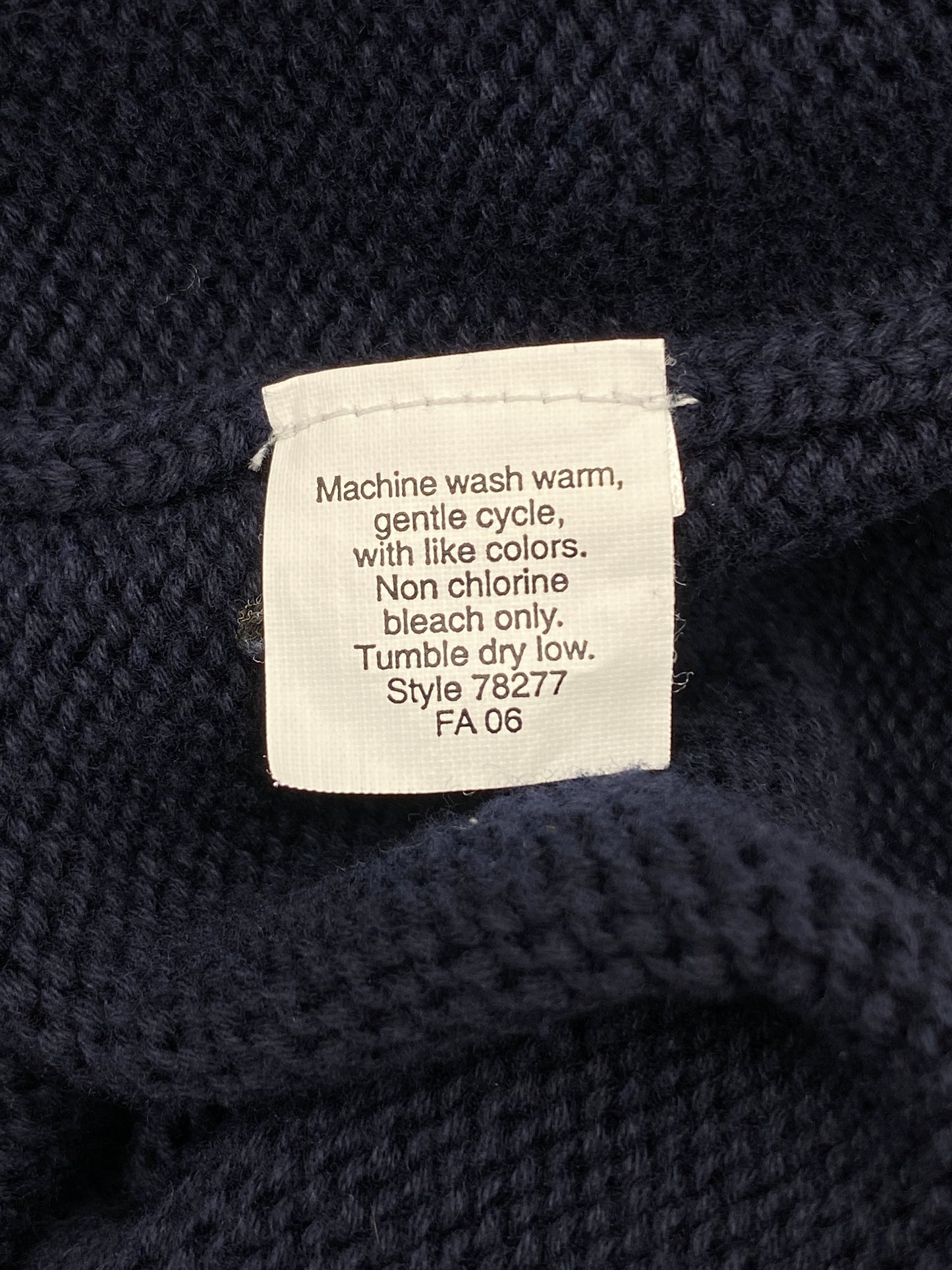 J.Crew Men's Size XL Navy Blue Full-Zip Sweater