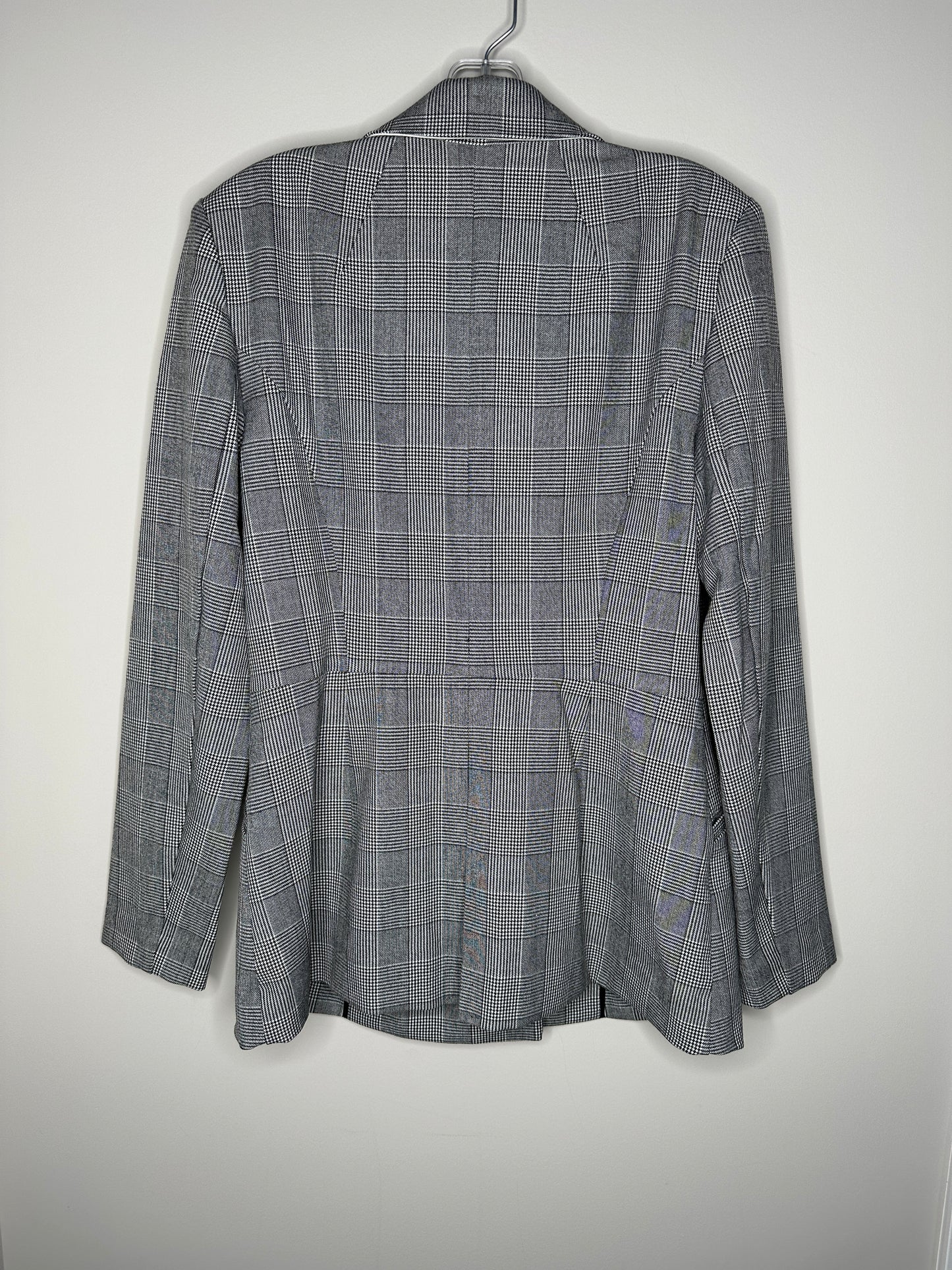 INC International Concepts Size M Black & White Double Breasted Blazer Jacket