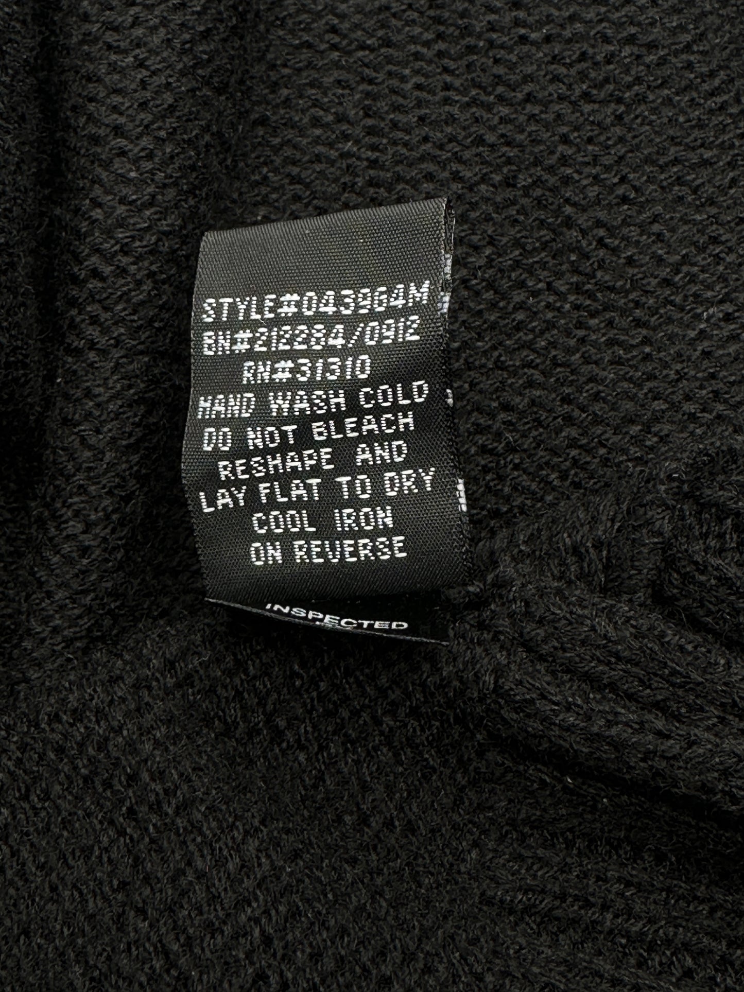 AGB Size XL Black w/Silver Half Sleeve Open Cardigan Sweater