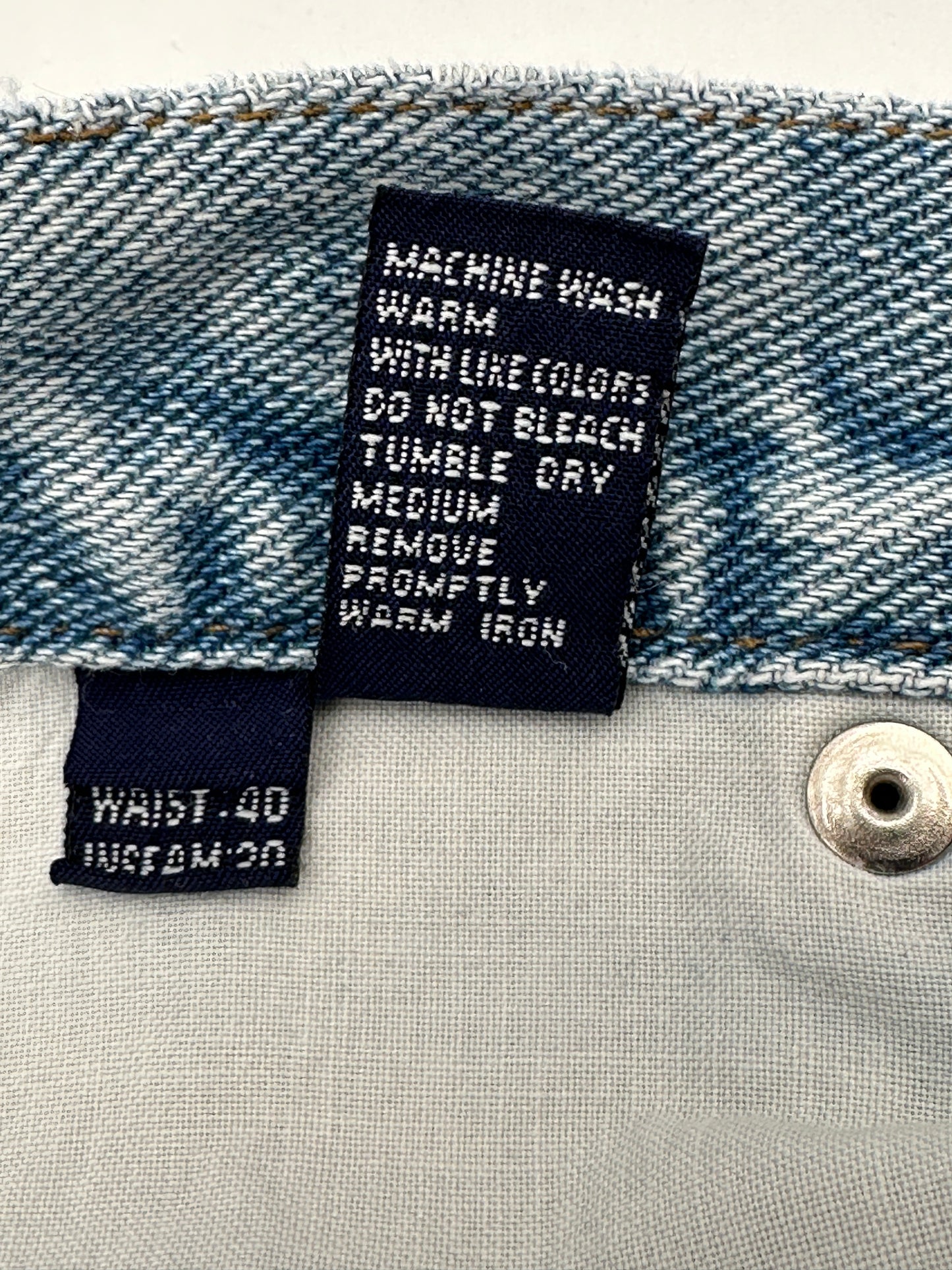 Gap Denim Men's Size 40 x 30 Light Wash Blue Denim Jeans