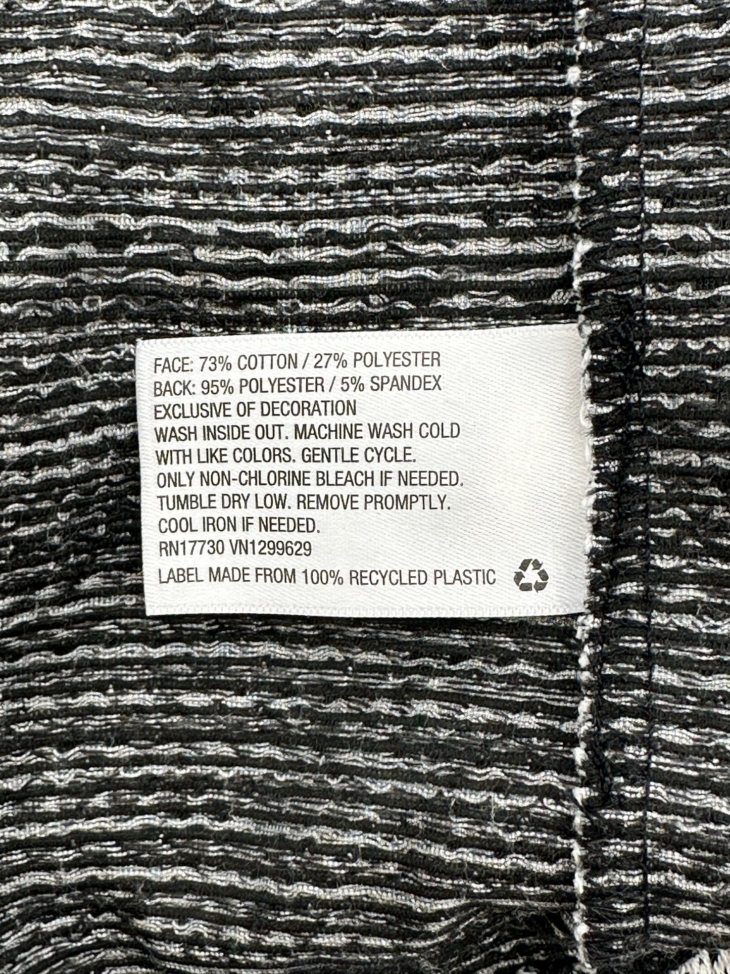 Xhilaration Size S Black & White Geometric Short Sleeve Tunic Dress, EUC