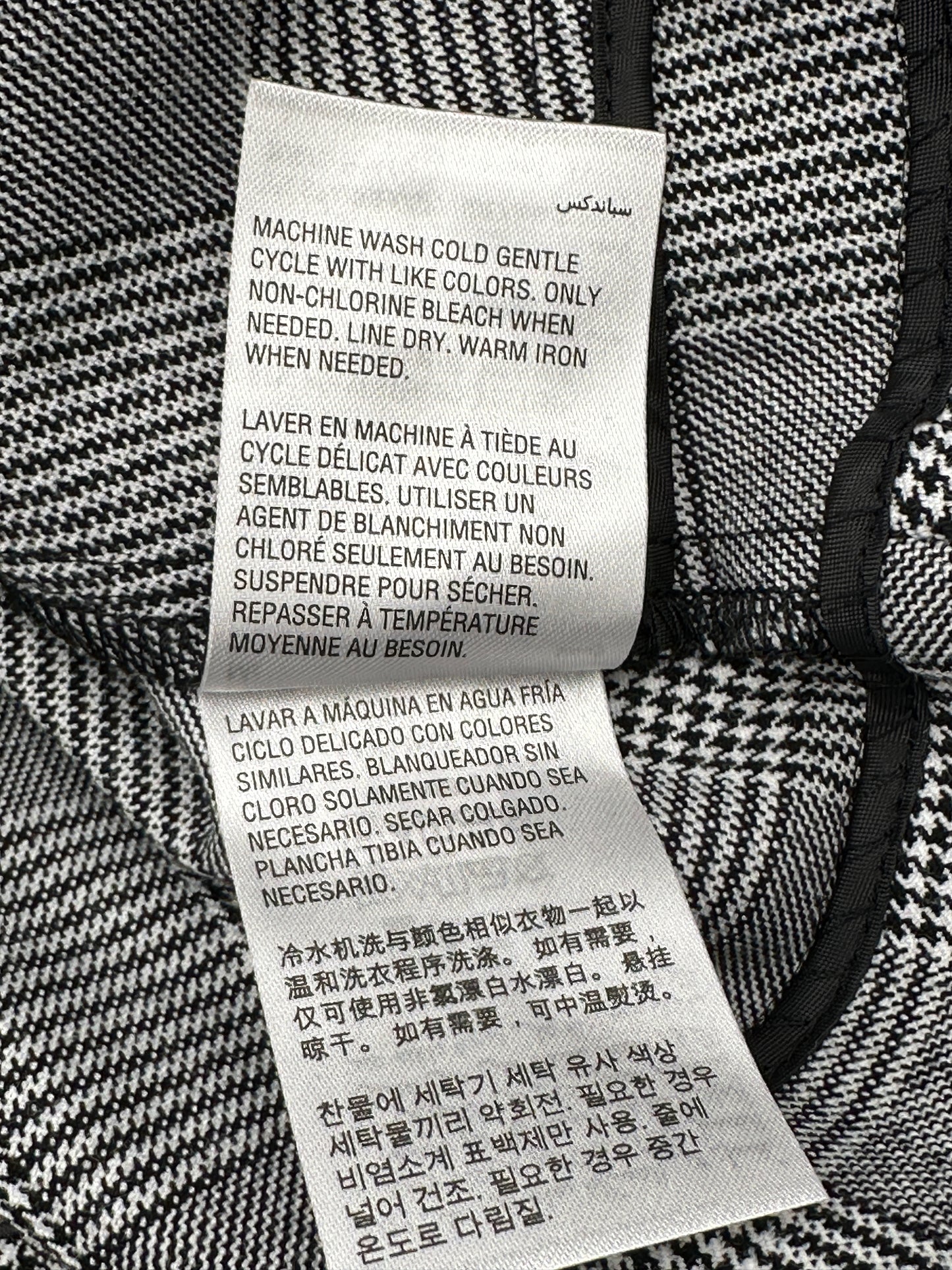 INC International Concepts Size M Black & White Double Breasted Blazer Jacket