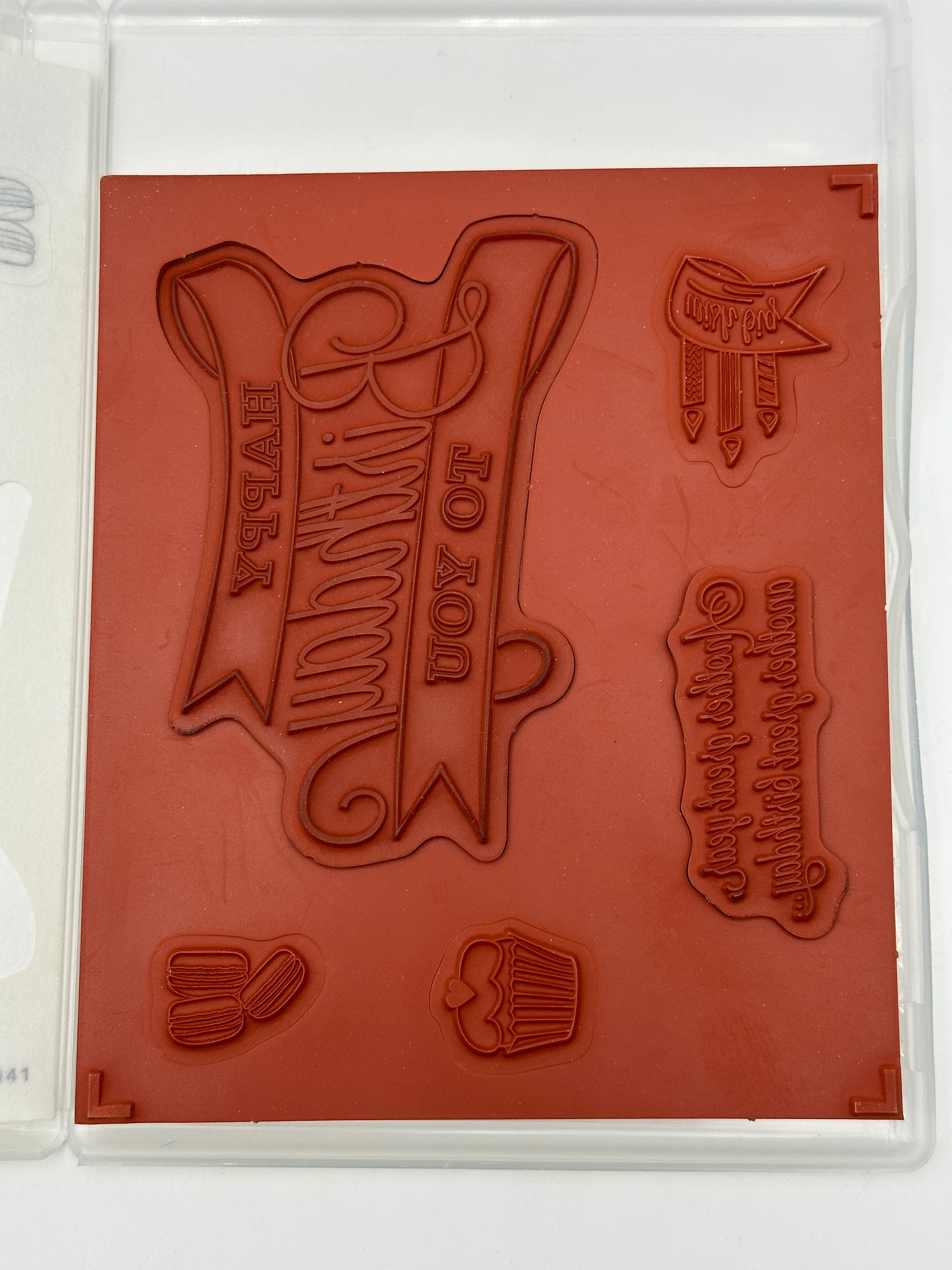 Stampin' Up! Another Great Year Cling Stamp Set, EUC - retired