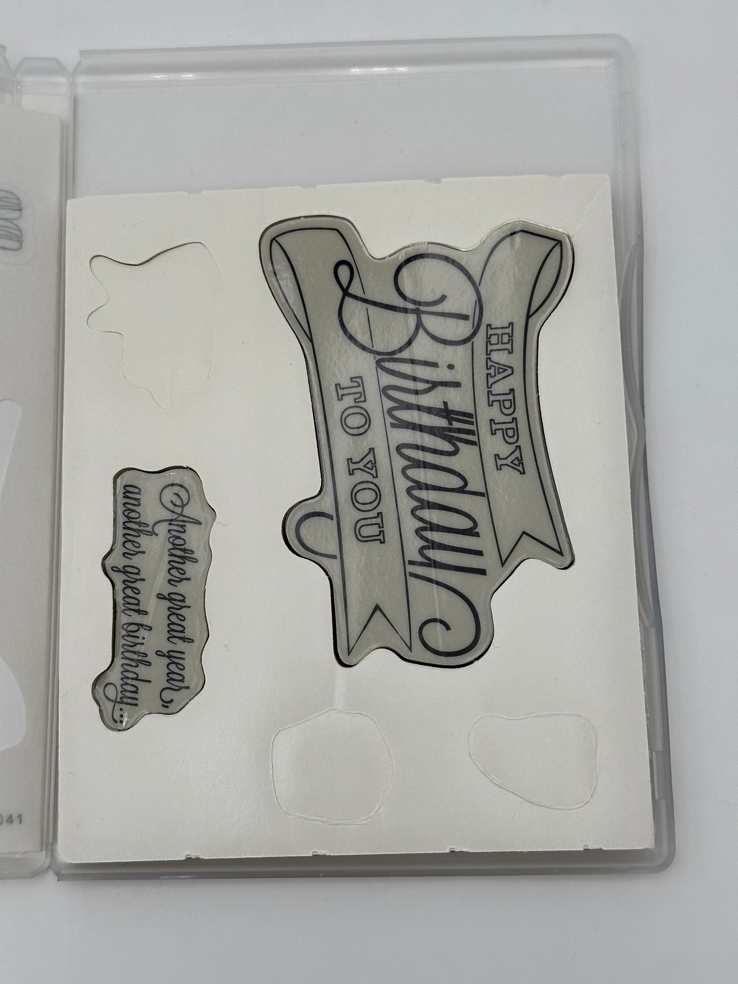 Stampin' Up! Another Great Year Cling Stamp Set, EUC - retired