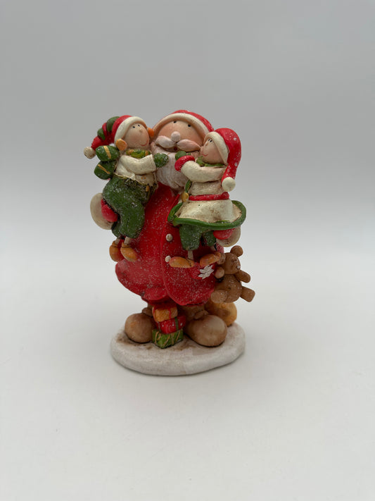 Delton Products Vintage Ceramic Santa w/Children Figurine