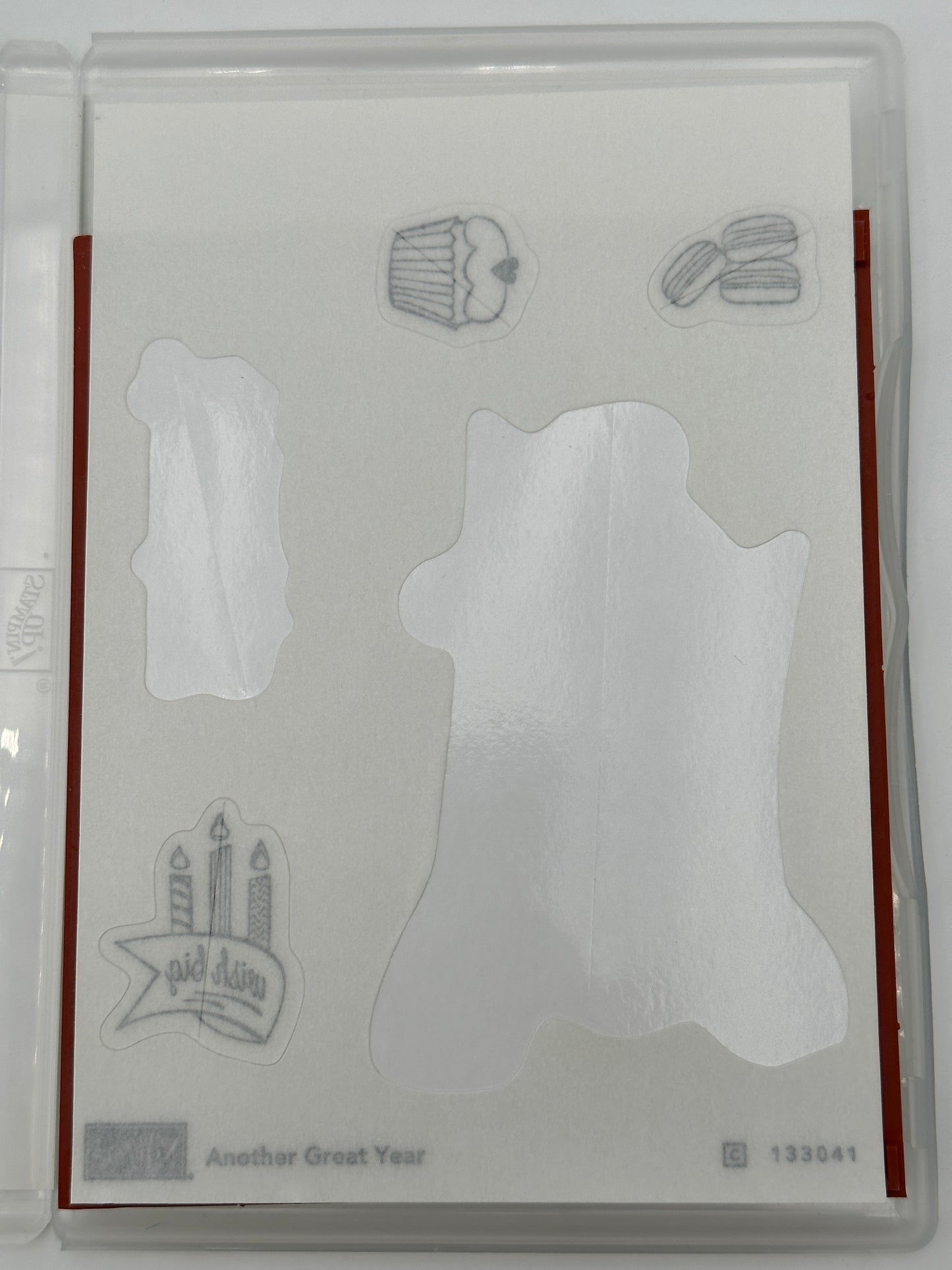 Stampin' Up! Another Great Year Cling Stamp Set, EUC - retired