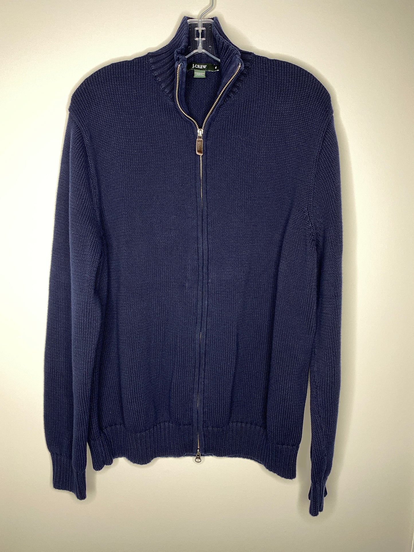 J.Crew Men's Size XL Navy Blue Full-Zip Sweater