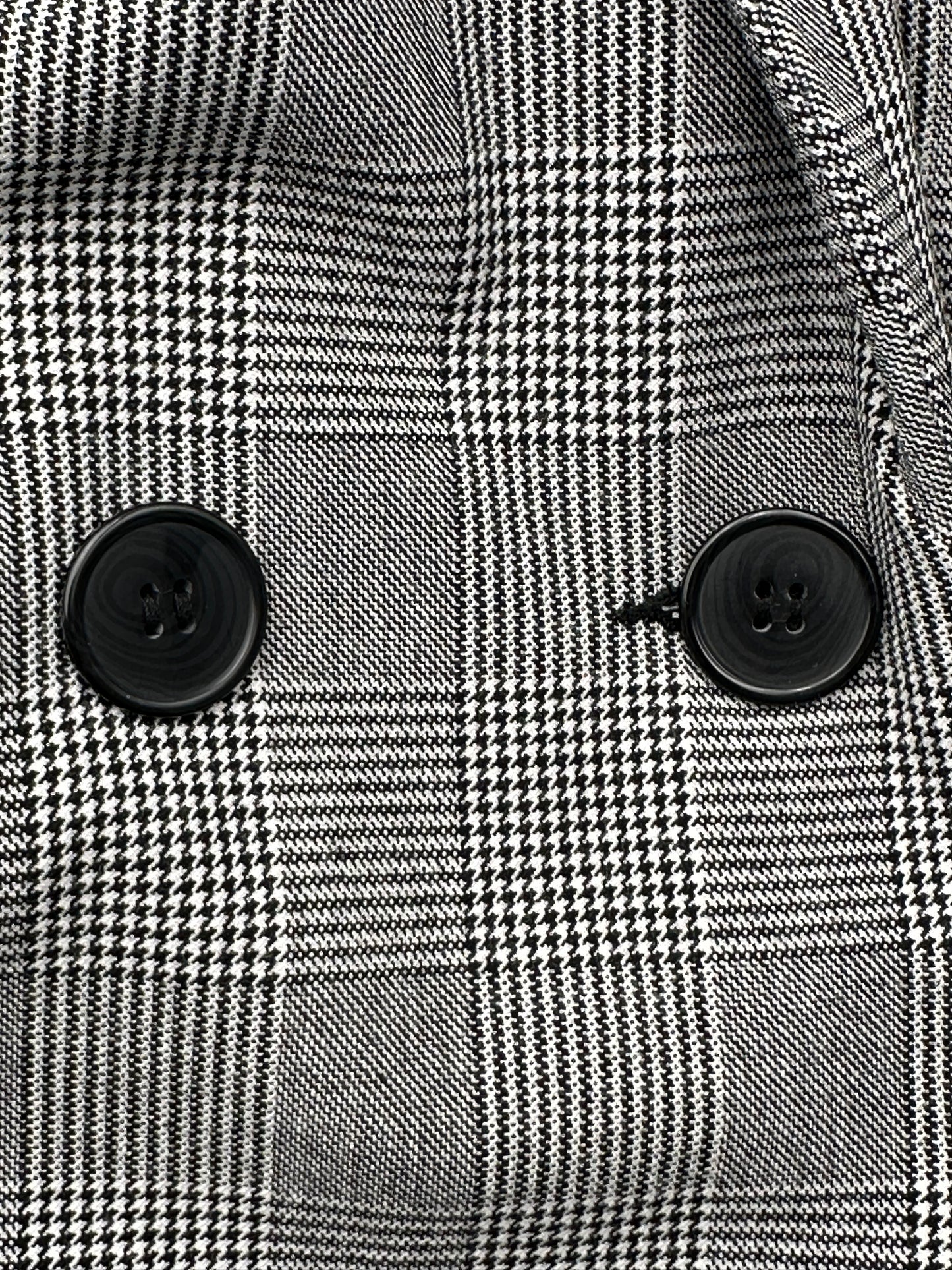 INC International Concepts Size M Black & White Double Breasted Blazer Jacket