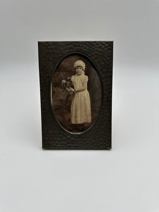 Edwardian Pewter Antique Rectangular Photo Frame, Circa 1900