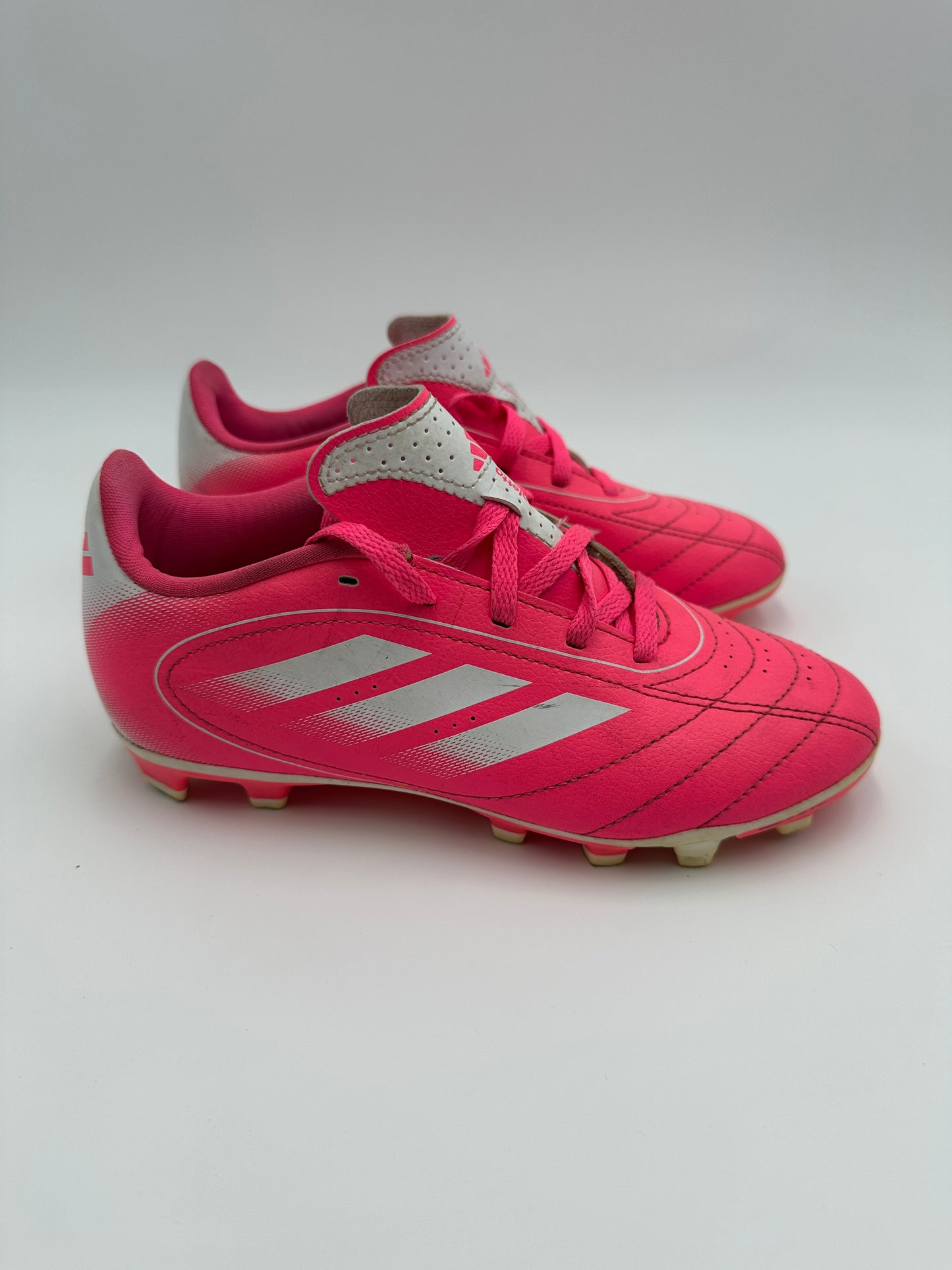 Adidas Goletto IX Firm/Multi-Ground Soccer Cleats Girls Size 2 Lucid Pink with Cloud White