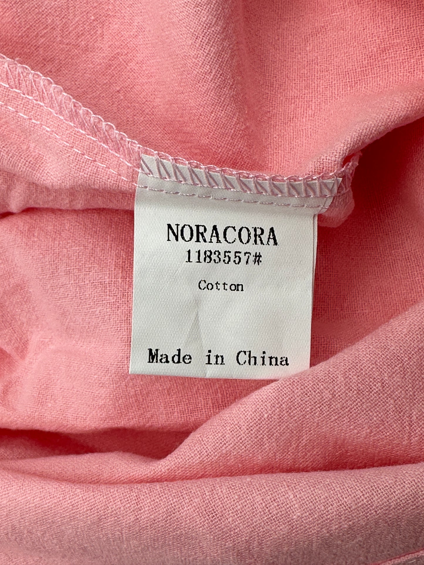 Noracora Size XL Light Pink w/Daisies Long Sleeve Top, new/NWT