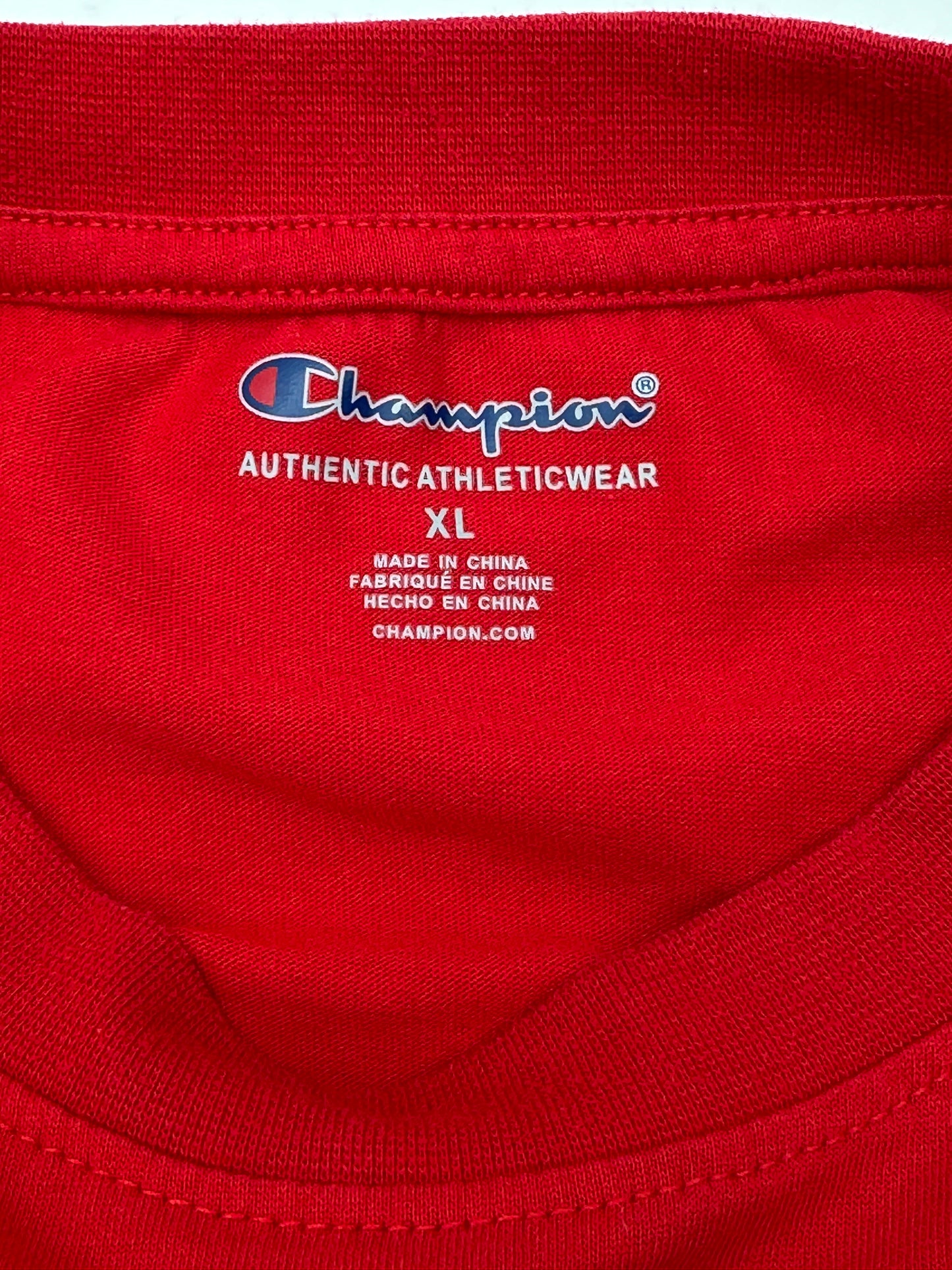 Champion Boys' Size XL Red Long Sleeve Logo Tee T-Shirt