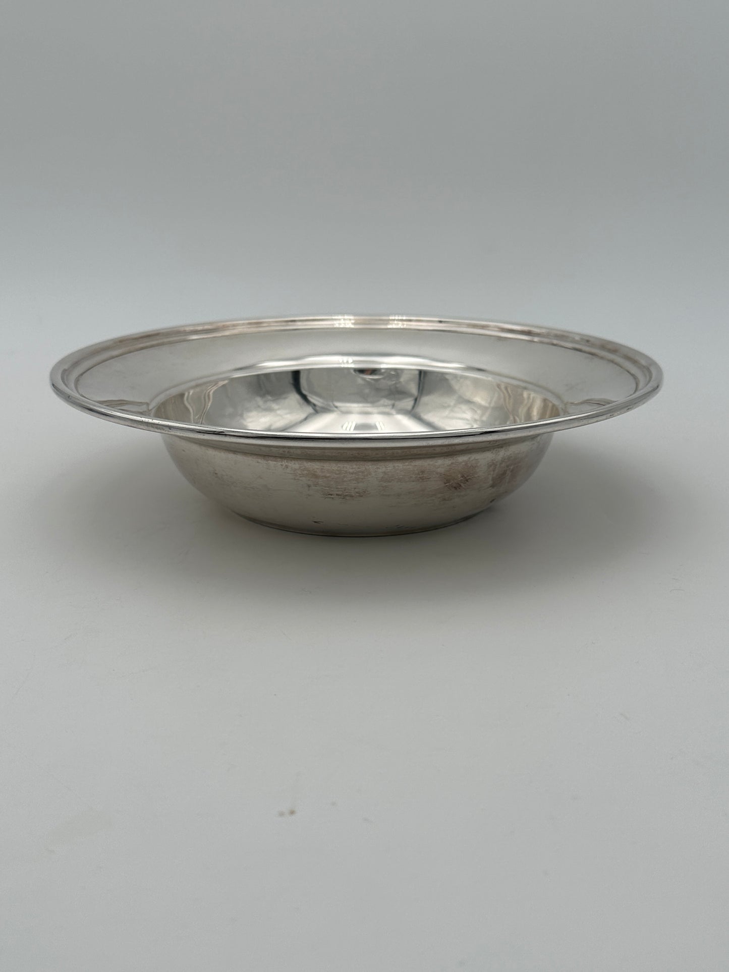 Reed & Barton Silver-Plated Round Shallow Bowl with Smooth Edge