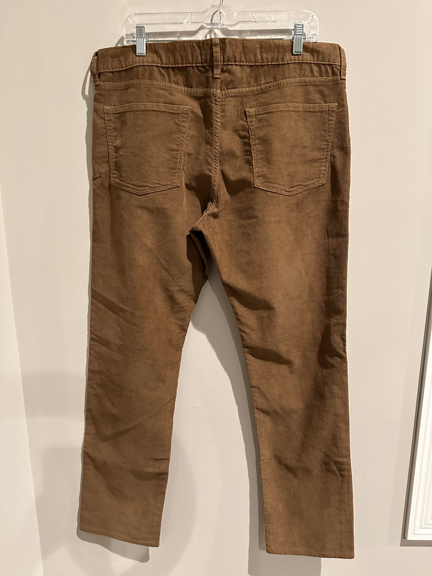 J.Crew Men's Size 35x32 (marked) Cognac Brown Corduroy Pants