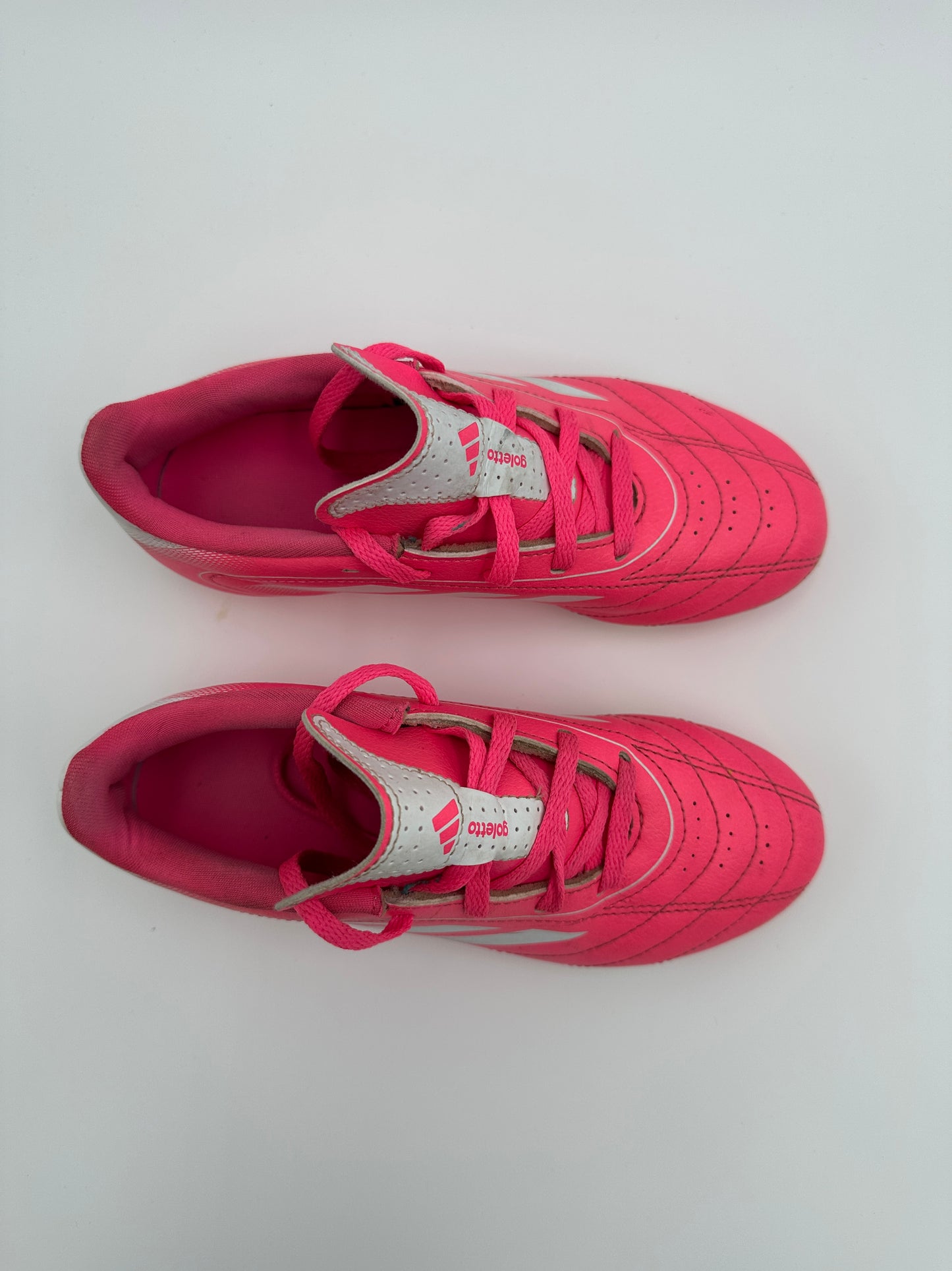 Adidas Goletto IX Firm/Multi-Ground Soccer Cleats Girls Size 2 Lucid Pink with Cloud White