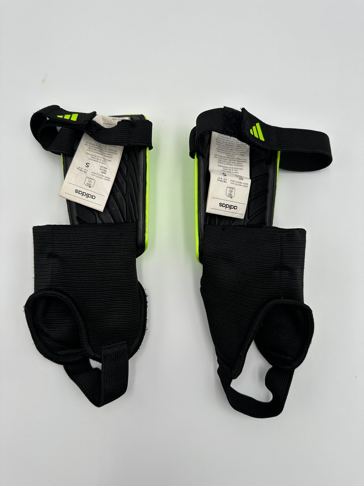 Adidas Kids Size S Tiro Match Shin Guards Lucid Lemon & Black