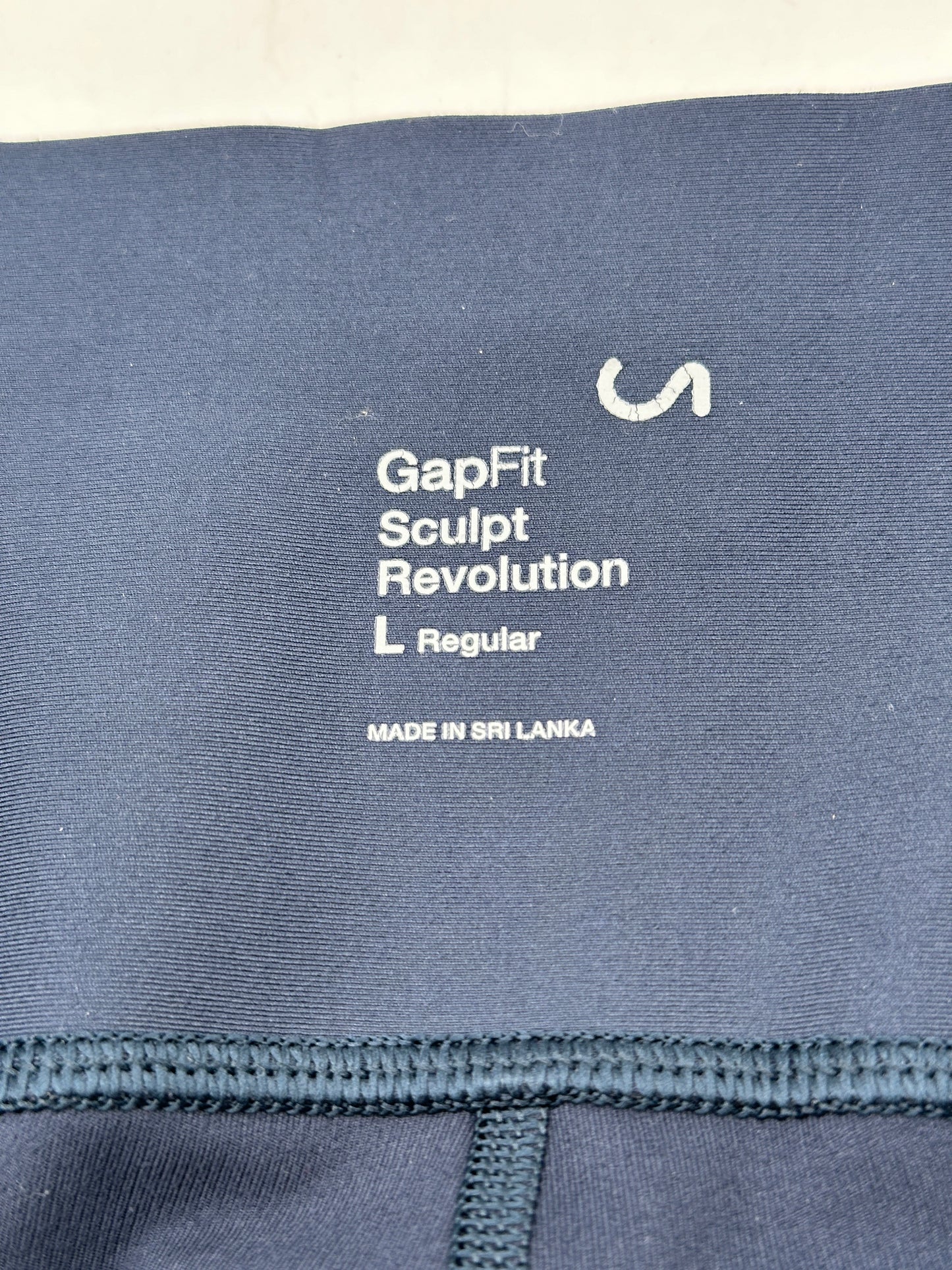 GapFit Size L Regular Navy Blue Sculpt Revolution Capri Leggings