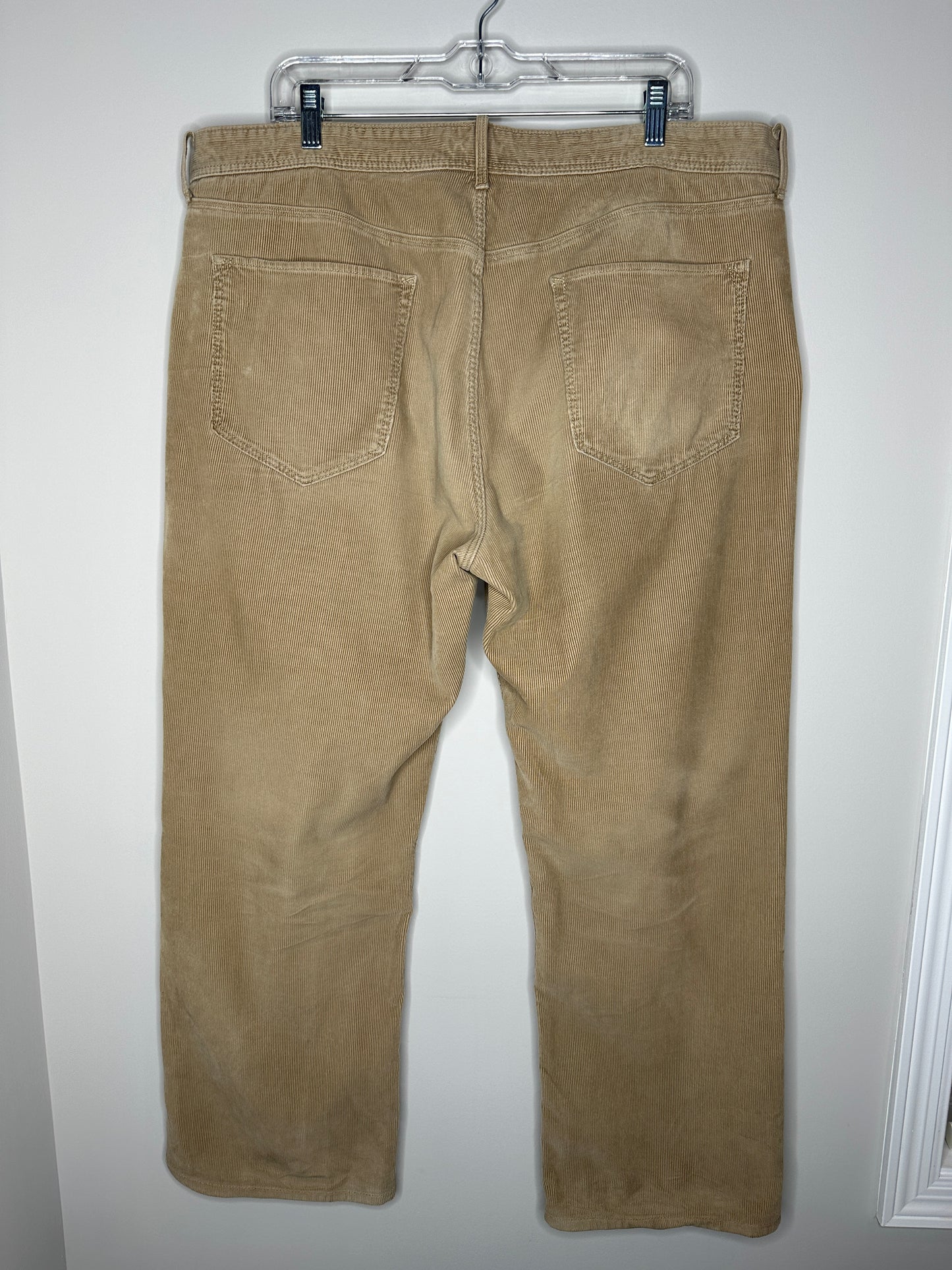 Banana Republic Men's Size 38/32 (marked) Tan Straight Fit Corduroy Pants