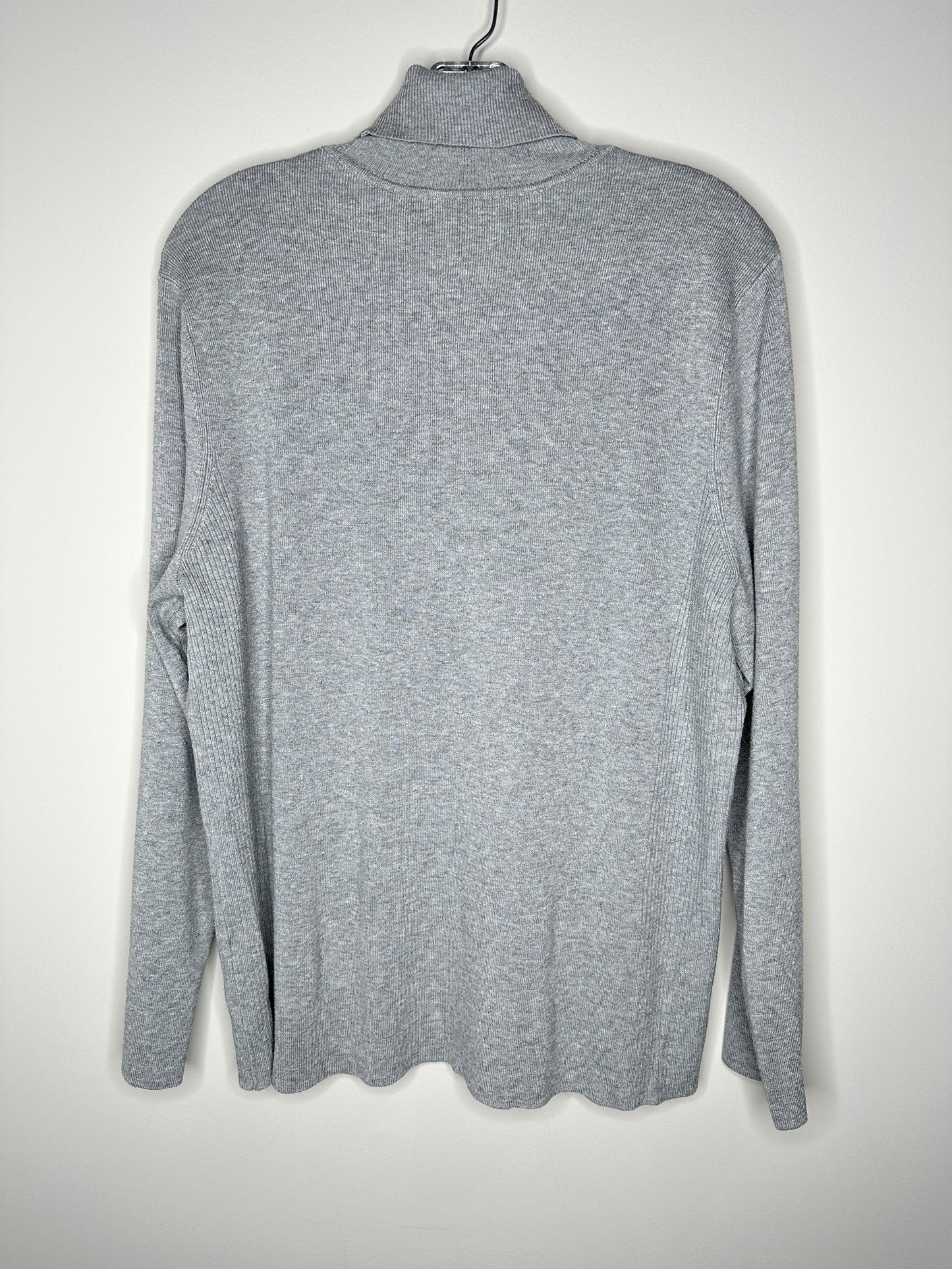 Chico's Size 4 (XXL, 20-22) Gray Turtleneck Sweater