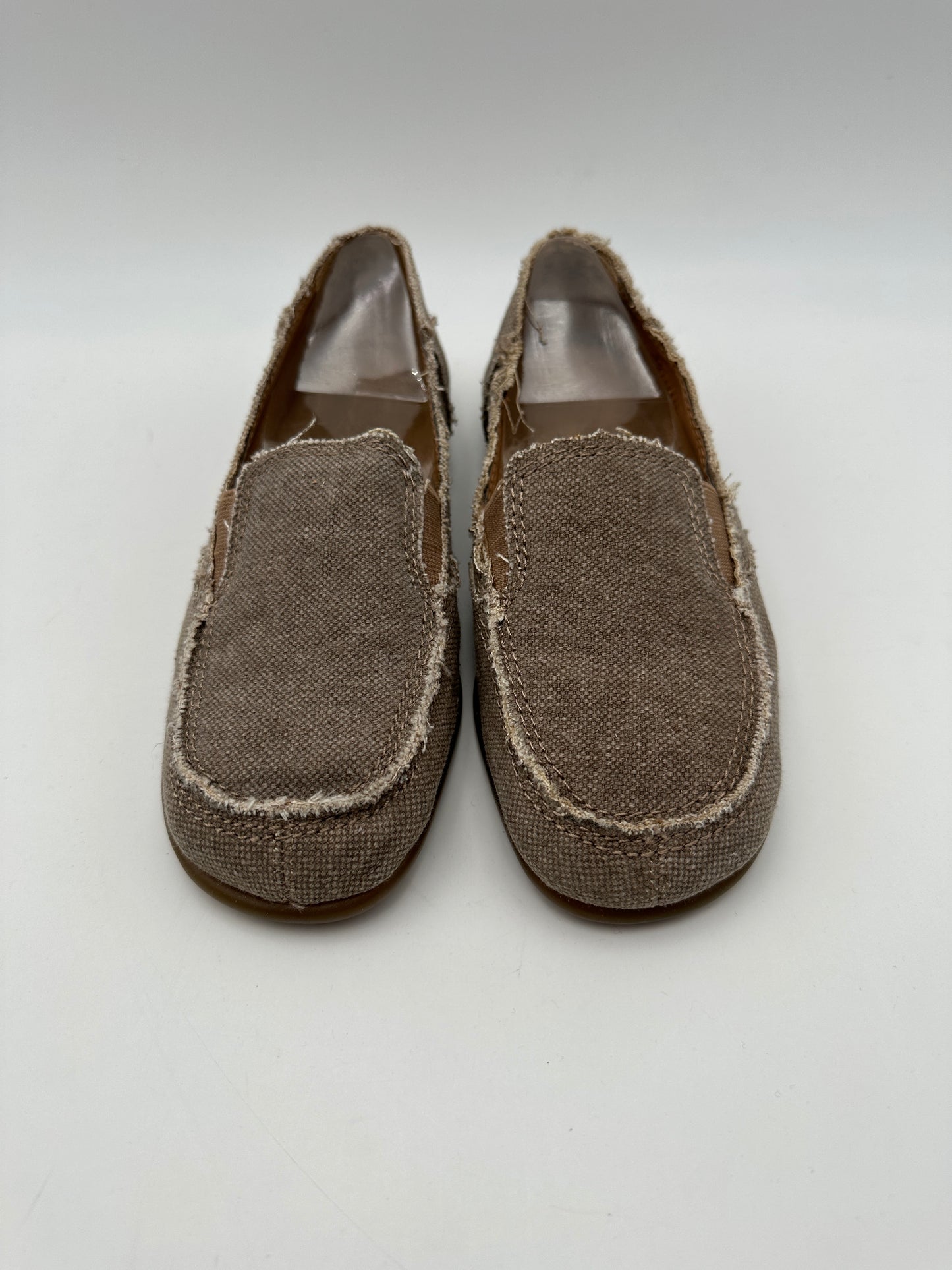 Aerosoles Size 7 Tan Canvas Fabric Sure Grip Loafers