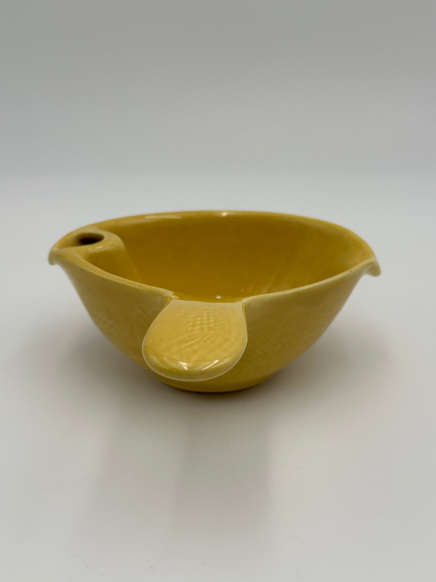 Cardinal China Co Yellow Vintage Ceramic Gravy Boat / Fat Separator