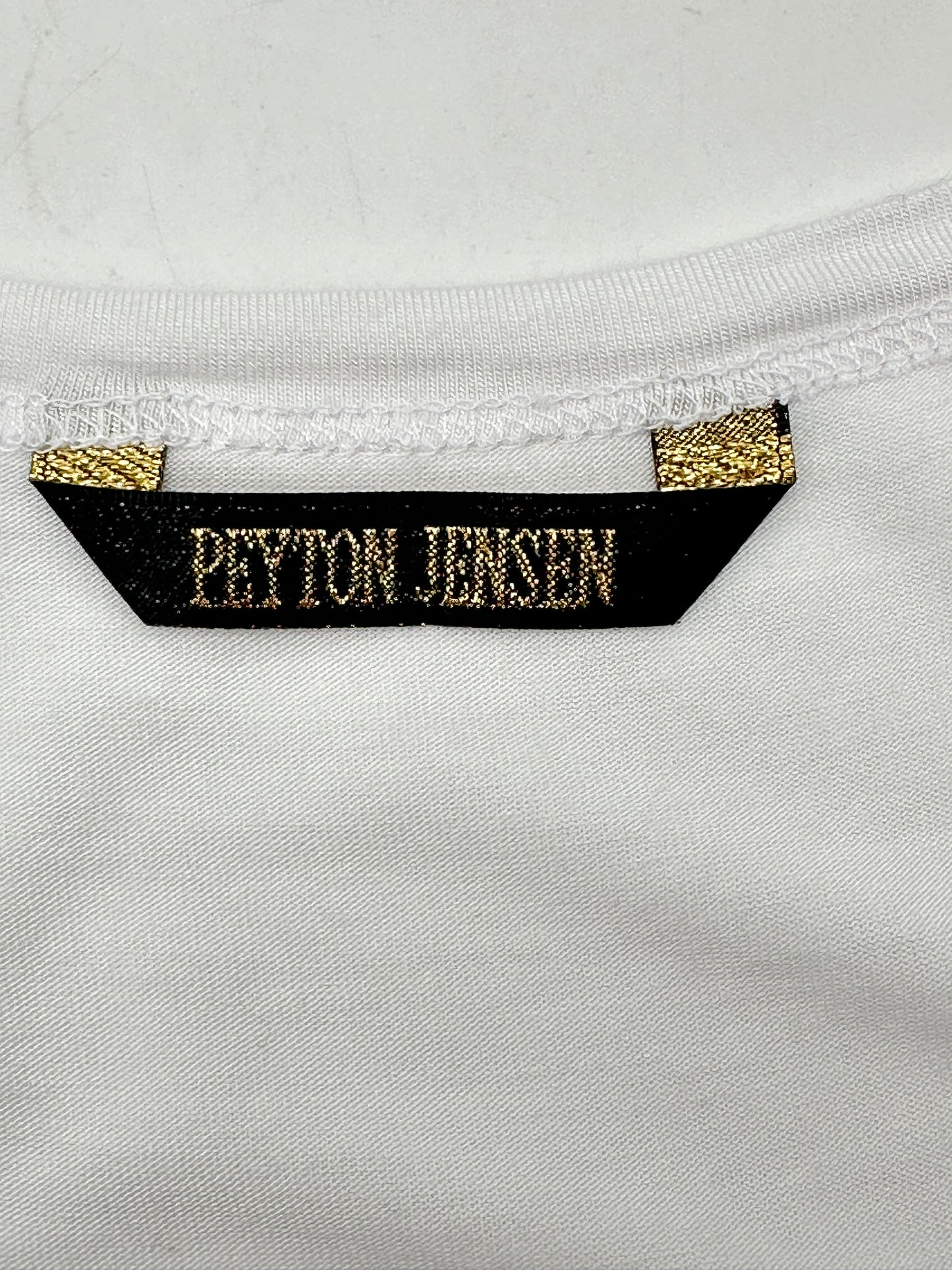 Peyton Jensen Size S White Oversized V-Neck Tank Top