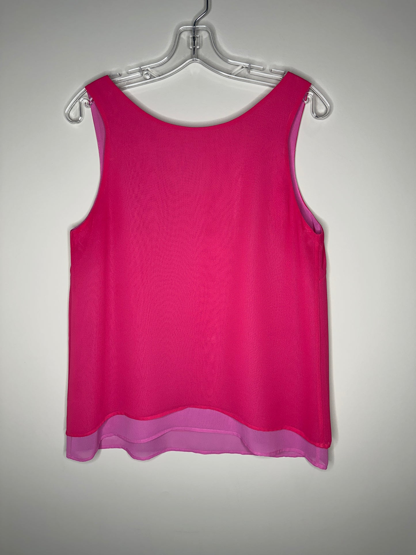 Size L Hot Pink Sleeveless Shell Tank Top (no size tag - please see meas.)