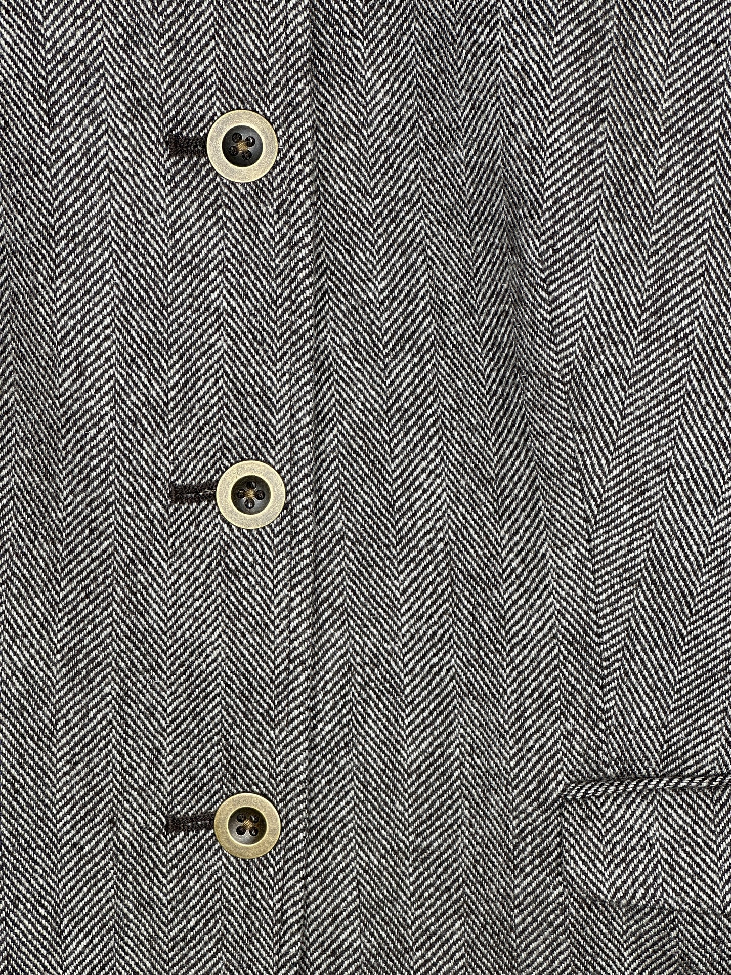 Gap Size 12 Brown Herringbone Tweed Wool Blend Blazer Jacket