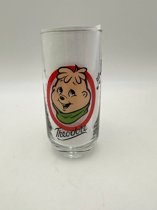 Bagdasarian Theodore of Alvin & The Chipmunks Hardees Promotional Glass, Vintage
