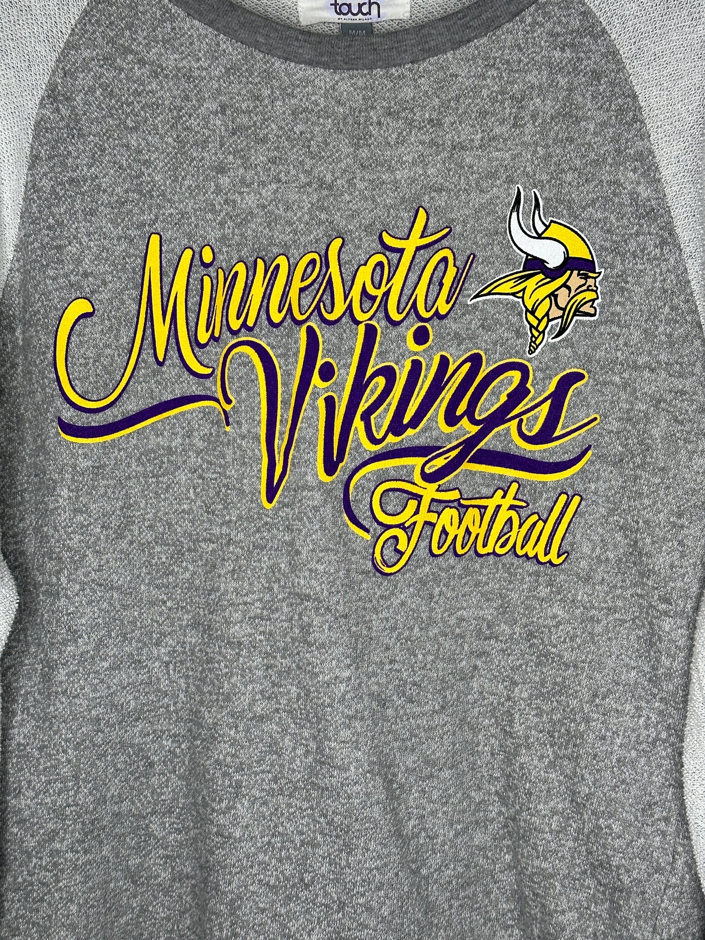 Touch Size M Gray "Minnesota Vikings Football" Fleece, EUC